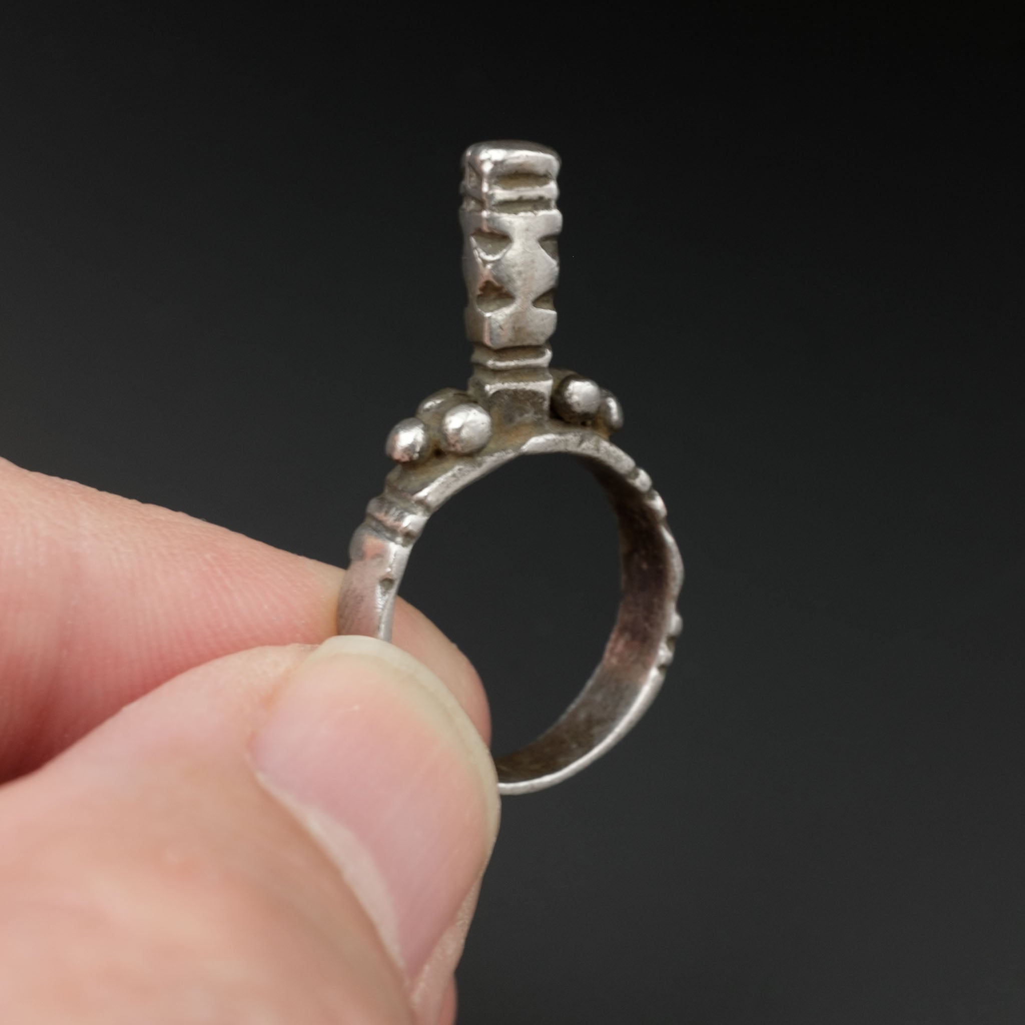 Vintage Silver Mosque Ring, Morocco