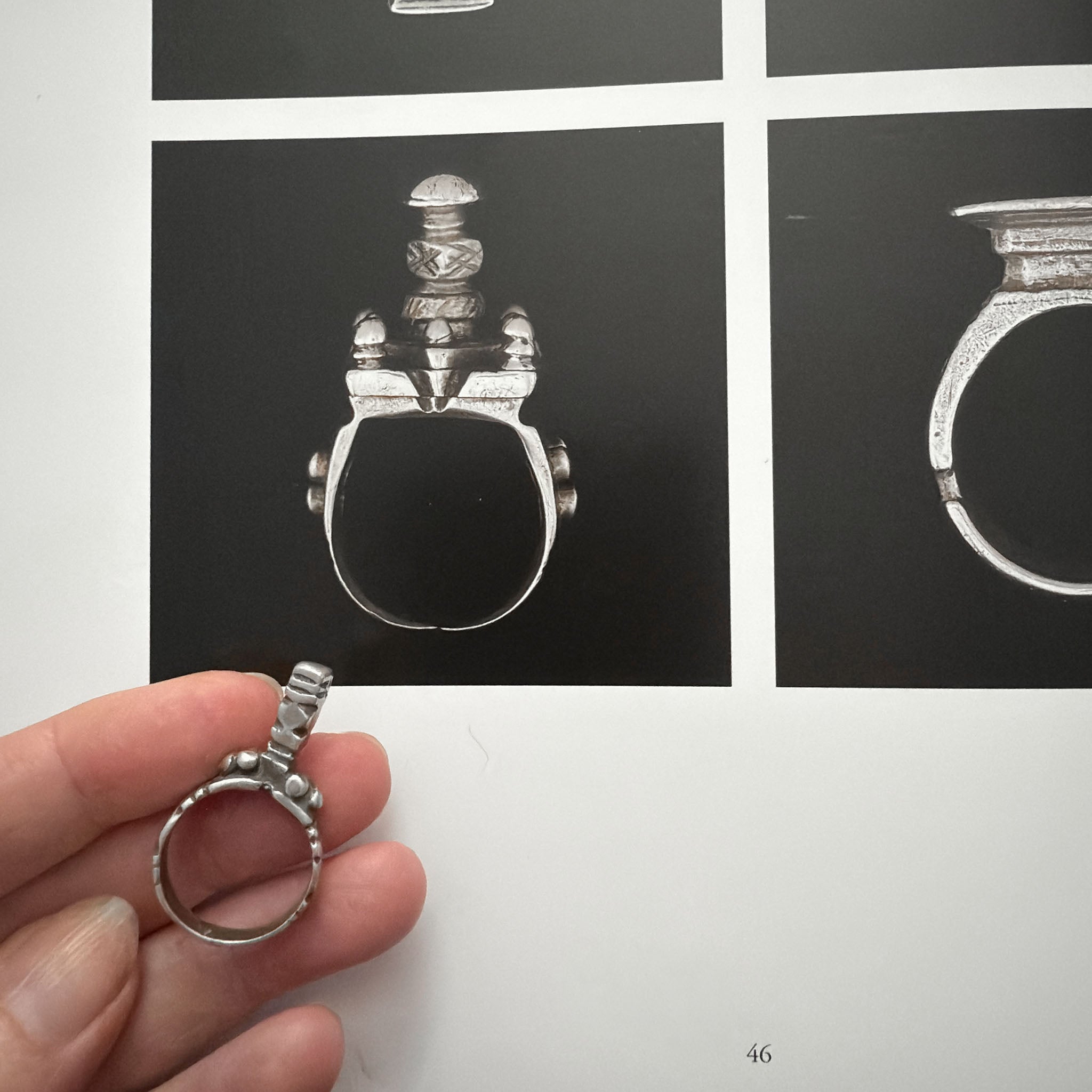 Vintage Silver Mosque Ring, Morocco