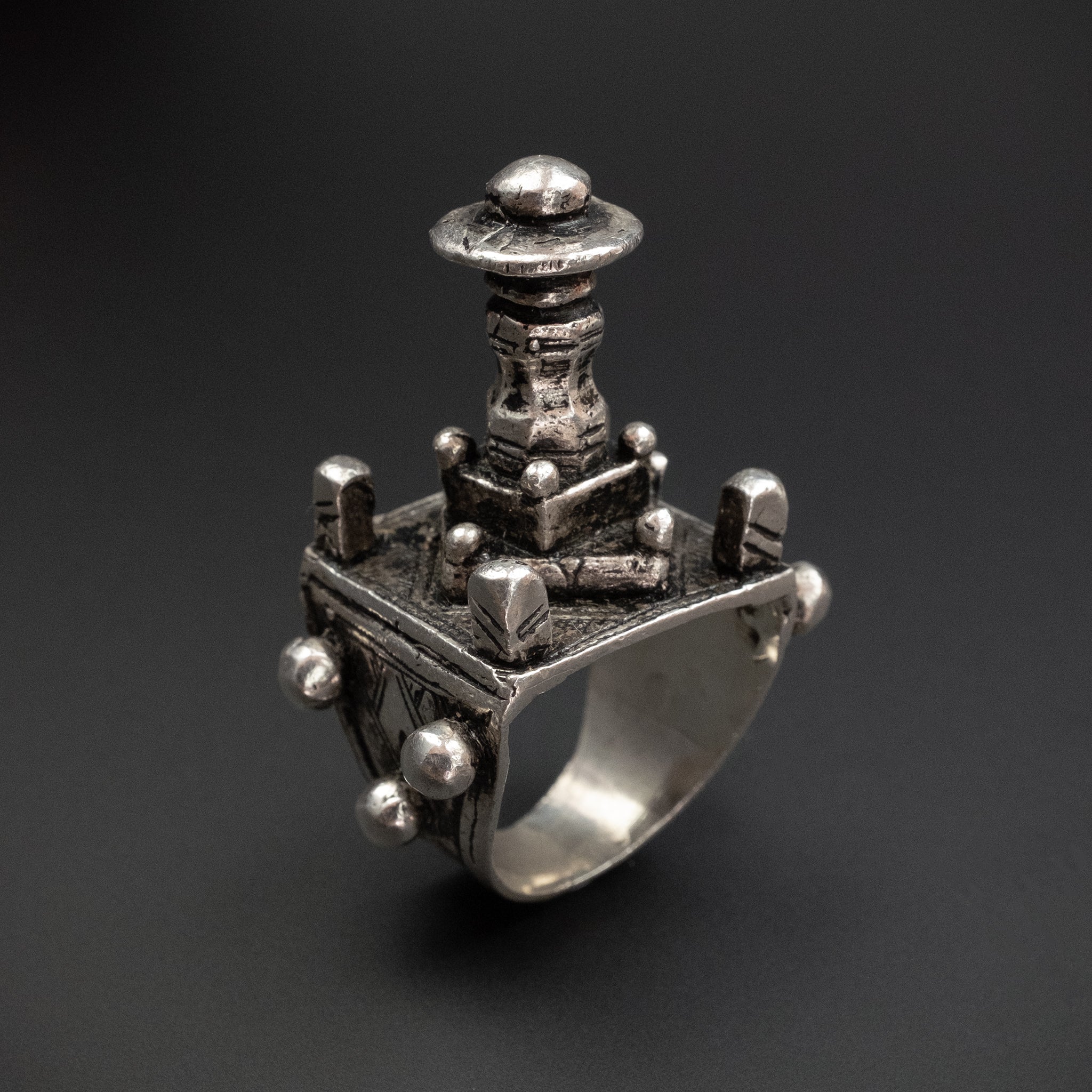 Vintage Silver Tuareg Ring, Mosque Ring, Mali