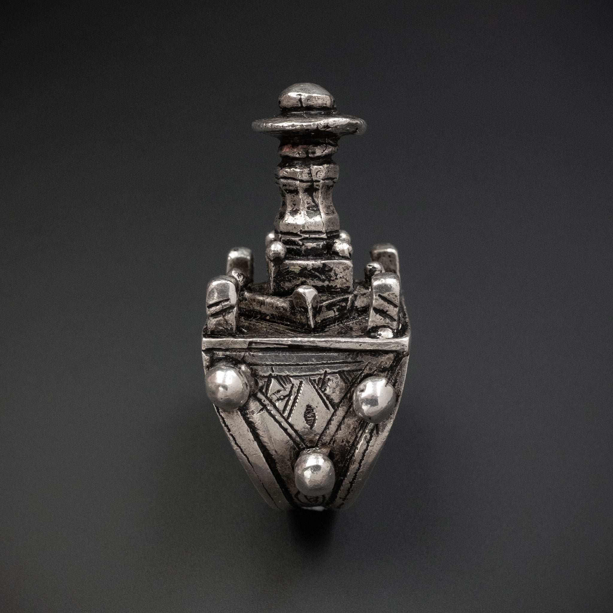 Vintage Silver Tuareg Ring, Mosque Ring, Mali