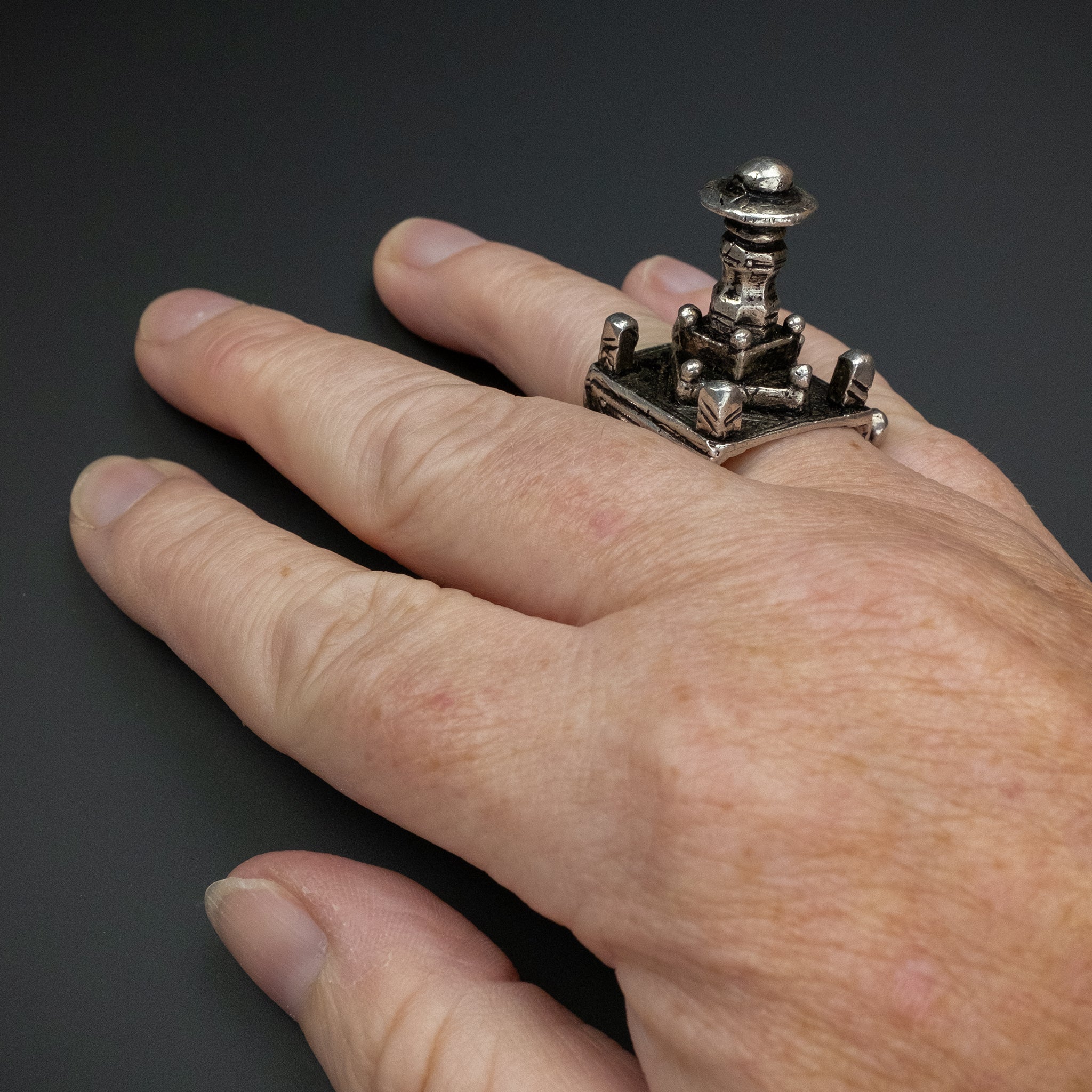 Vintage Silver Tuareg Ring, Mosque Ring, Mali