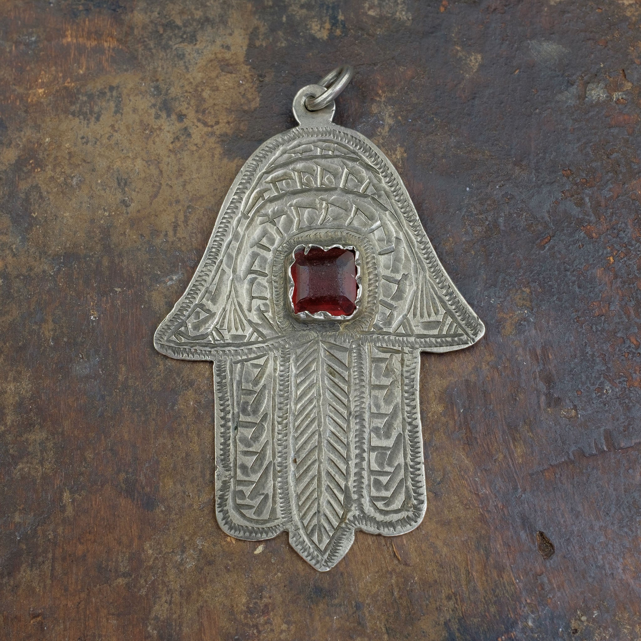 Old Moroccan Silver Khamsa (Hamsa) Pendant – Hallmarked