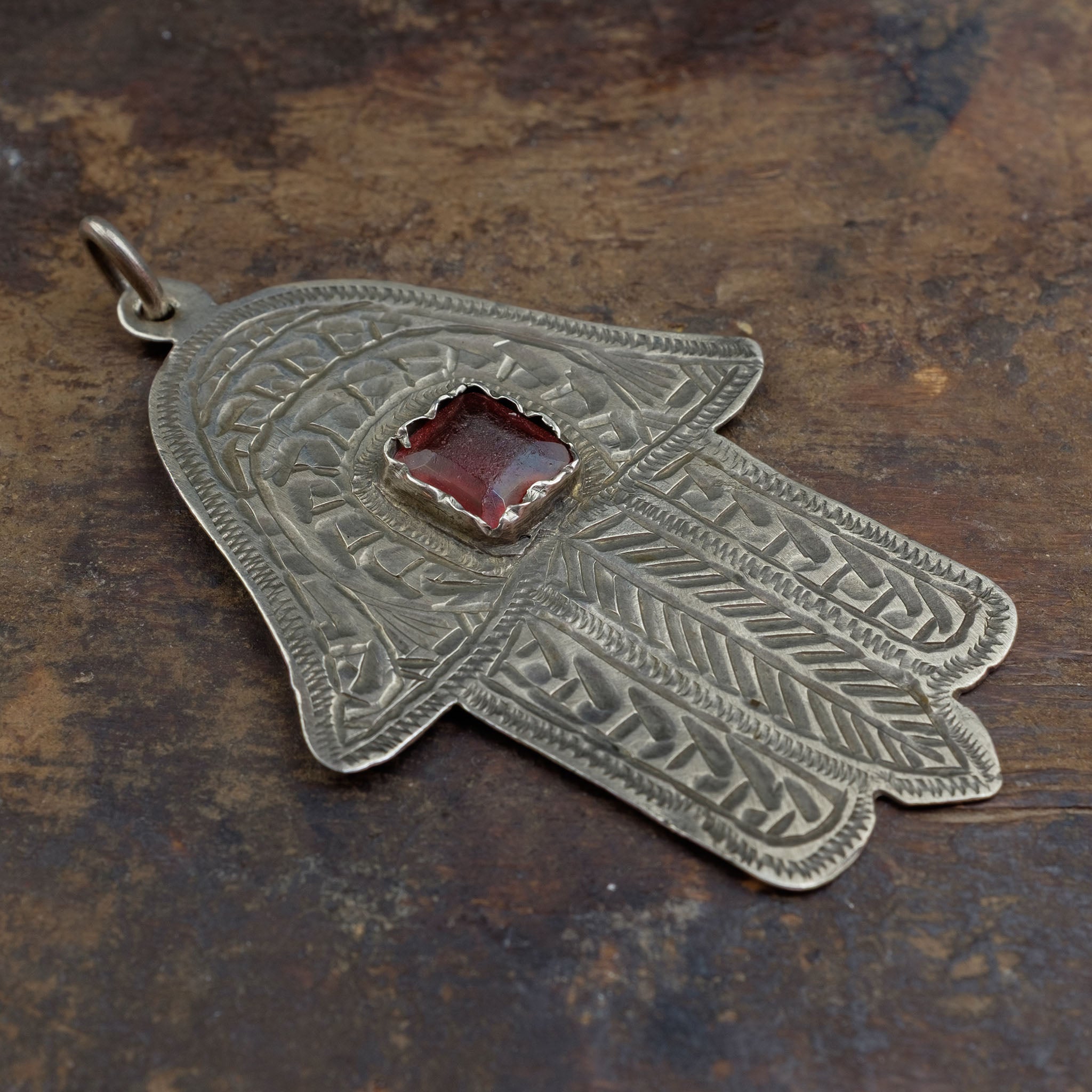 Old Moroccan Silver Khamsa (Hamsa) Pendant – Hallmarked