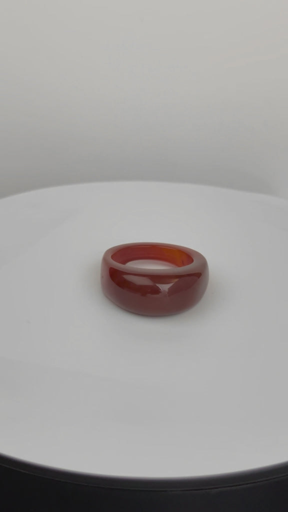 Moroccan Natural Agate Ring, Size R