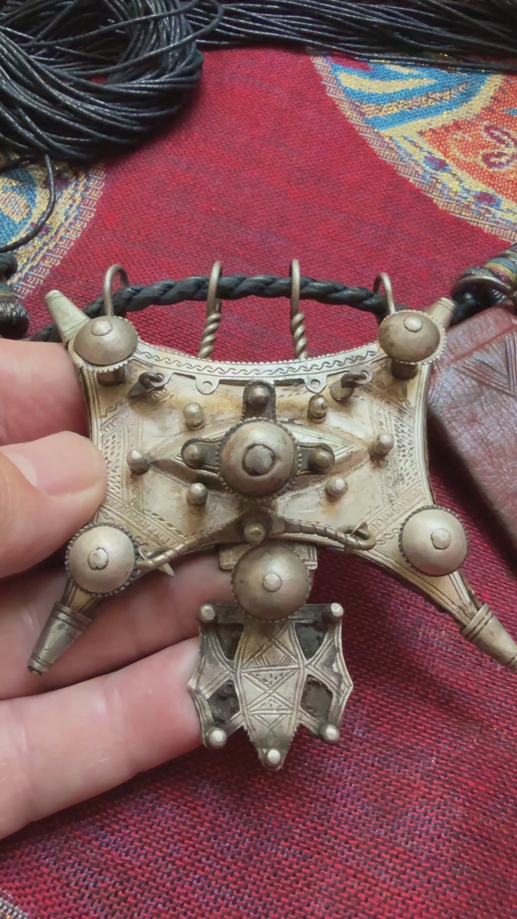 Old Tuareg Tcherot Amulet Necklace