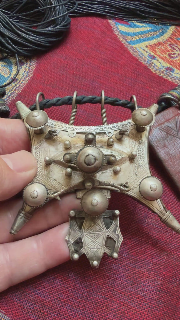 Old Tuareg Tcherot Amulet Necklace