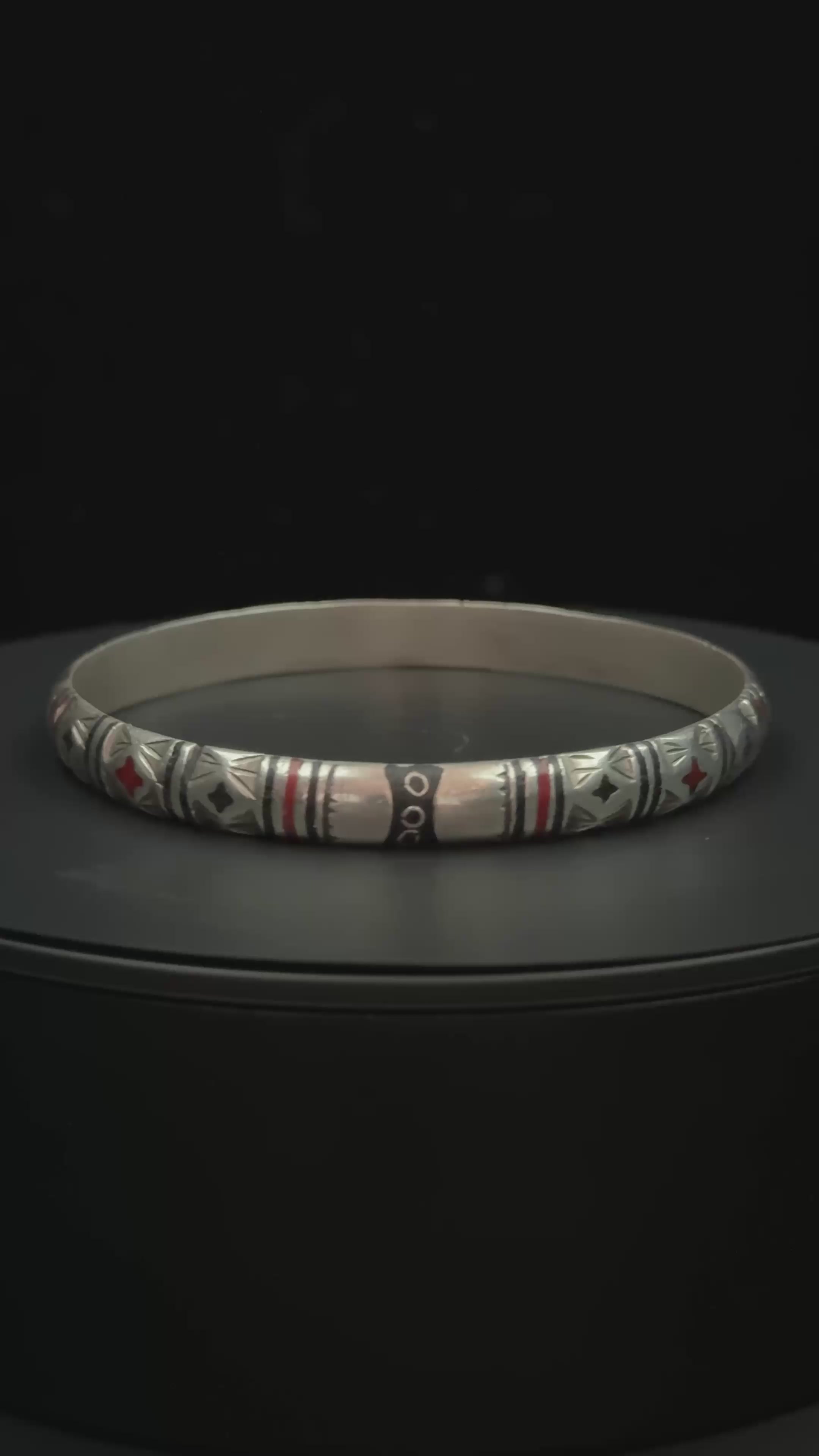 Saharawi Silver Bangle Bracelet, Guelmim, Morocco