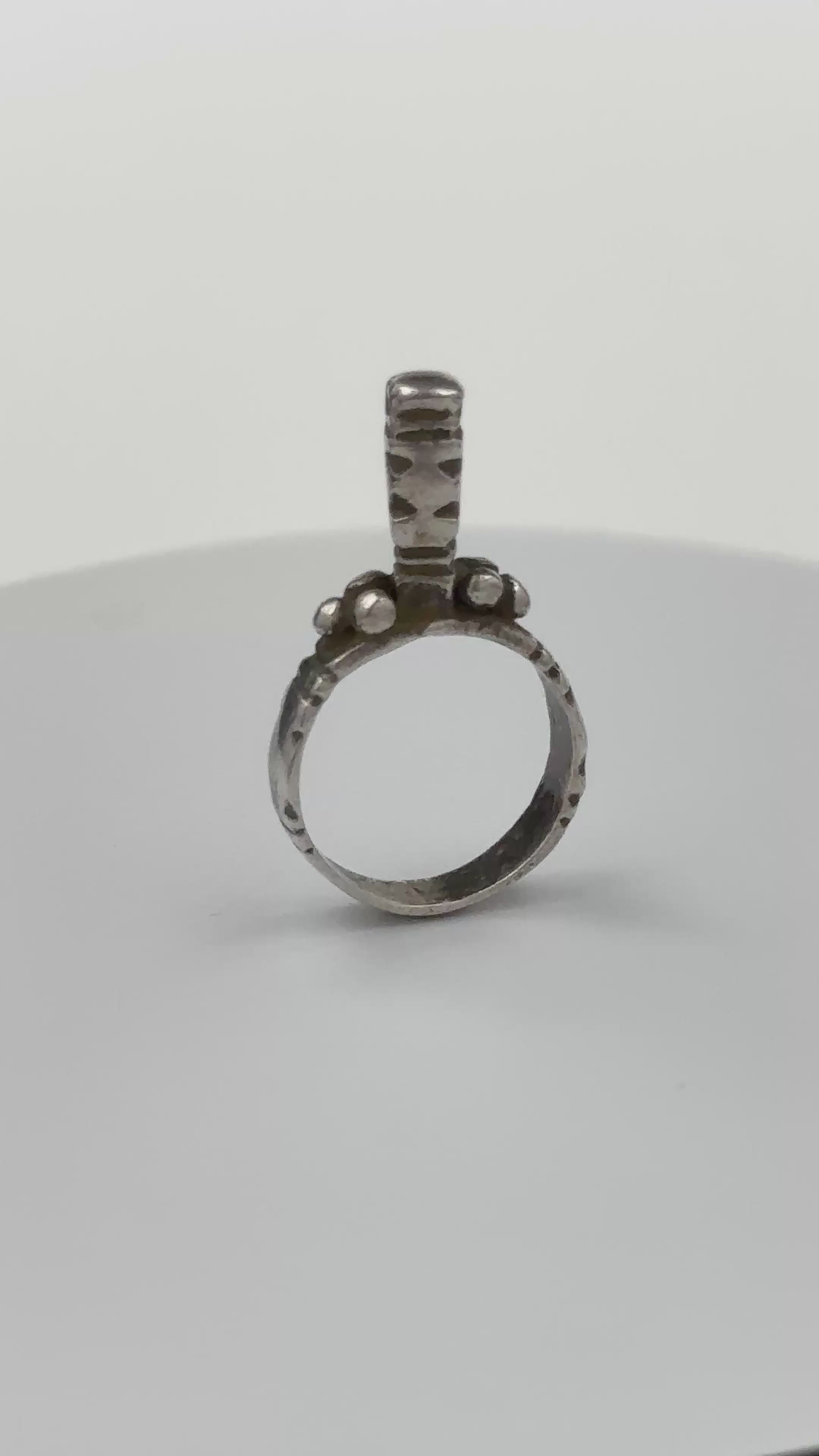 Vintage Silver Mosque Ring, Morocco
