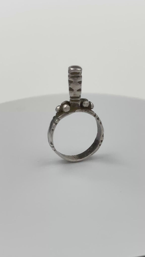 Vintage Silver Mosque Ring, Morocco