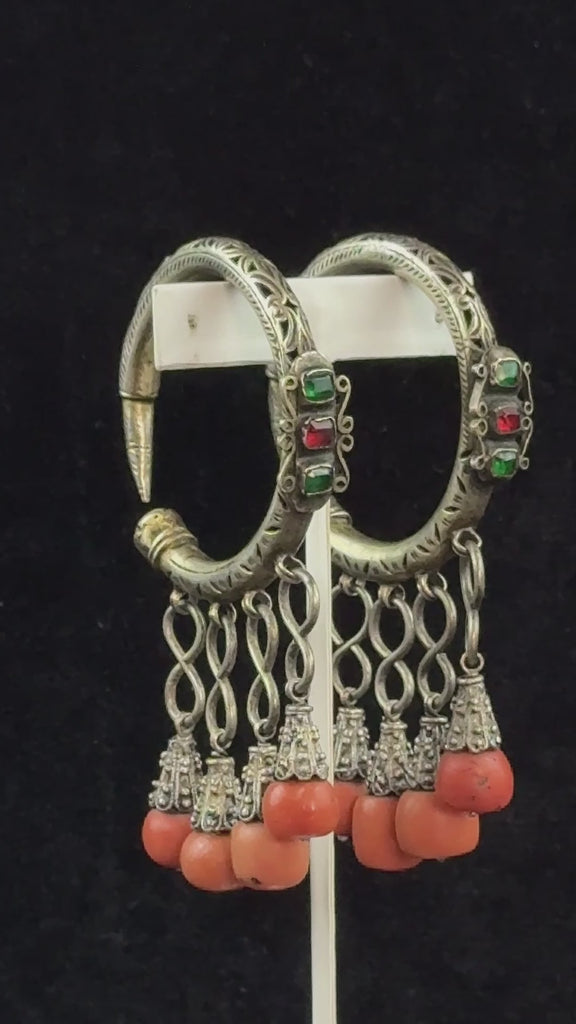 Rare Antique Temporal Ornaments (pair), Meknes, Morocco - large