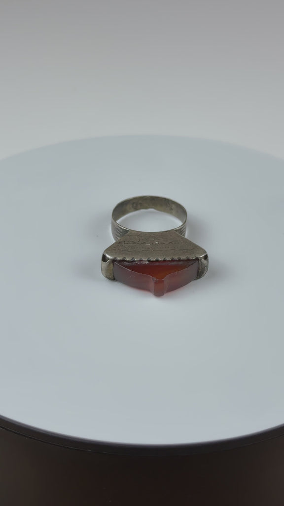 Vintage Silver Tuareg Tisek Ring, Mali