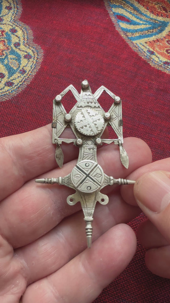 Old Silver Tuareg Cross Pendant, Niger