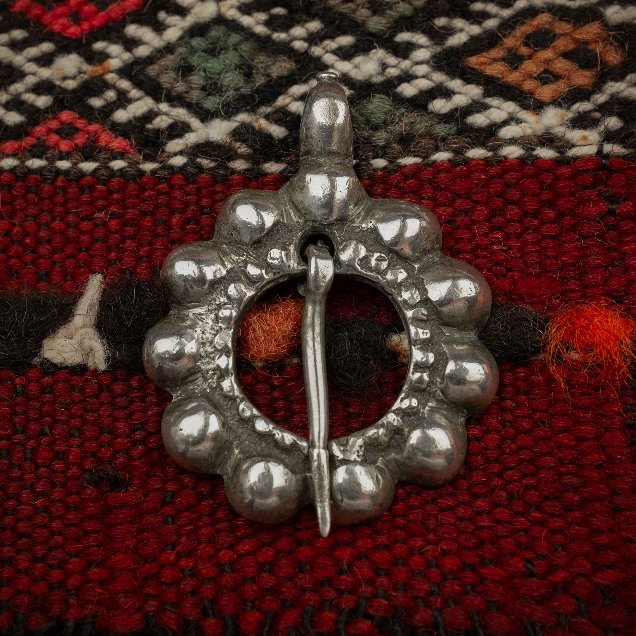 Vintage Silver Closed Ring Fibula, Tazzarine, Morocco