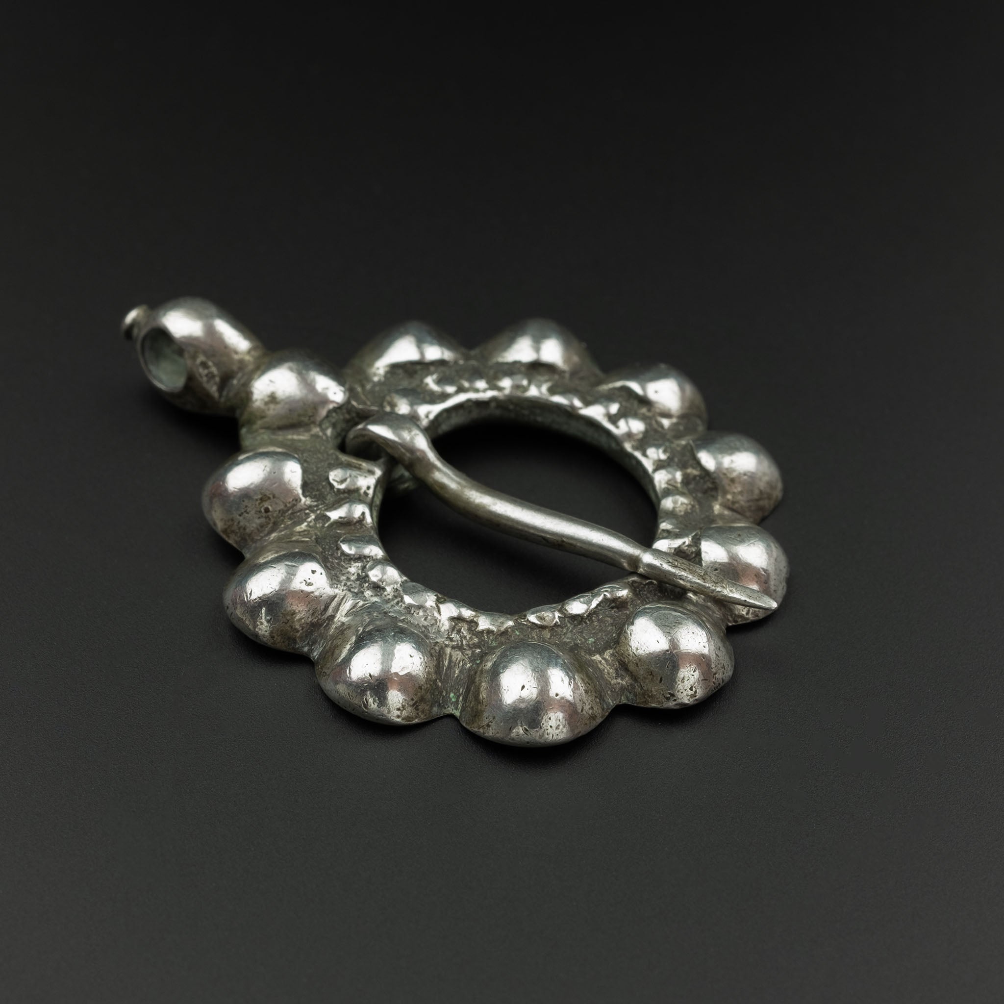 Vintage Silver Closed Ring Fibula, Tazzarine, Morocco