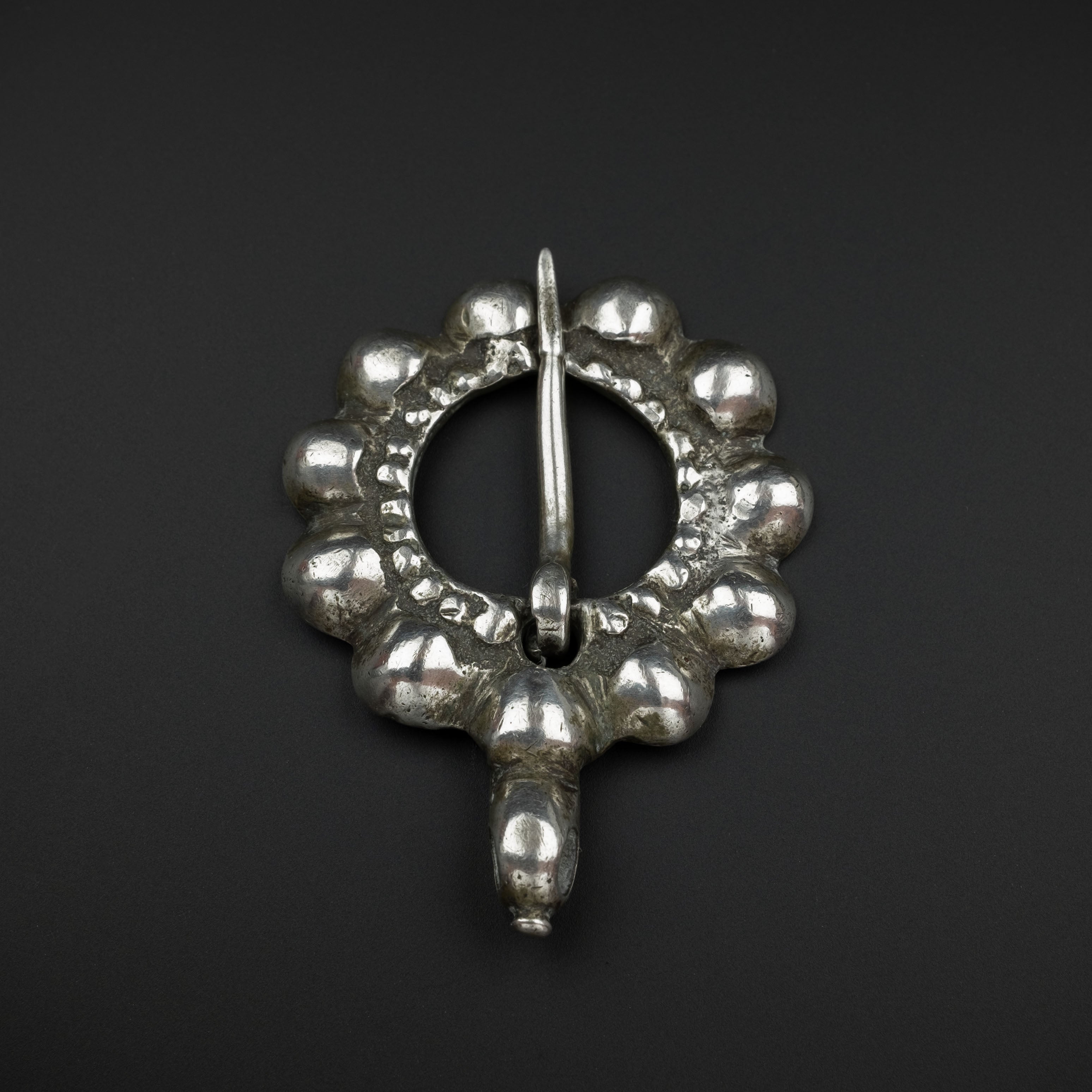 Vintage Silver Closed Ring Fibula, Tazzarine, Morocco