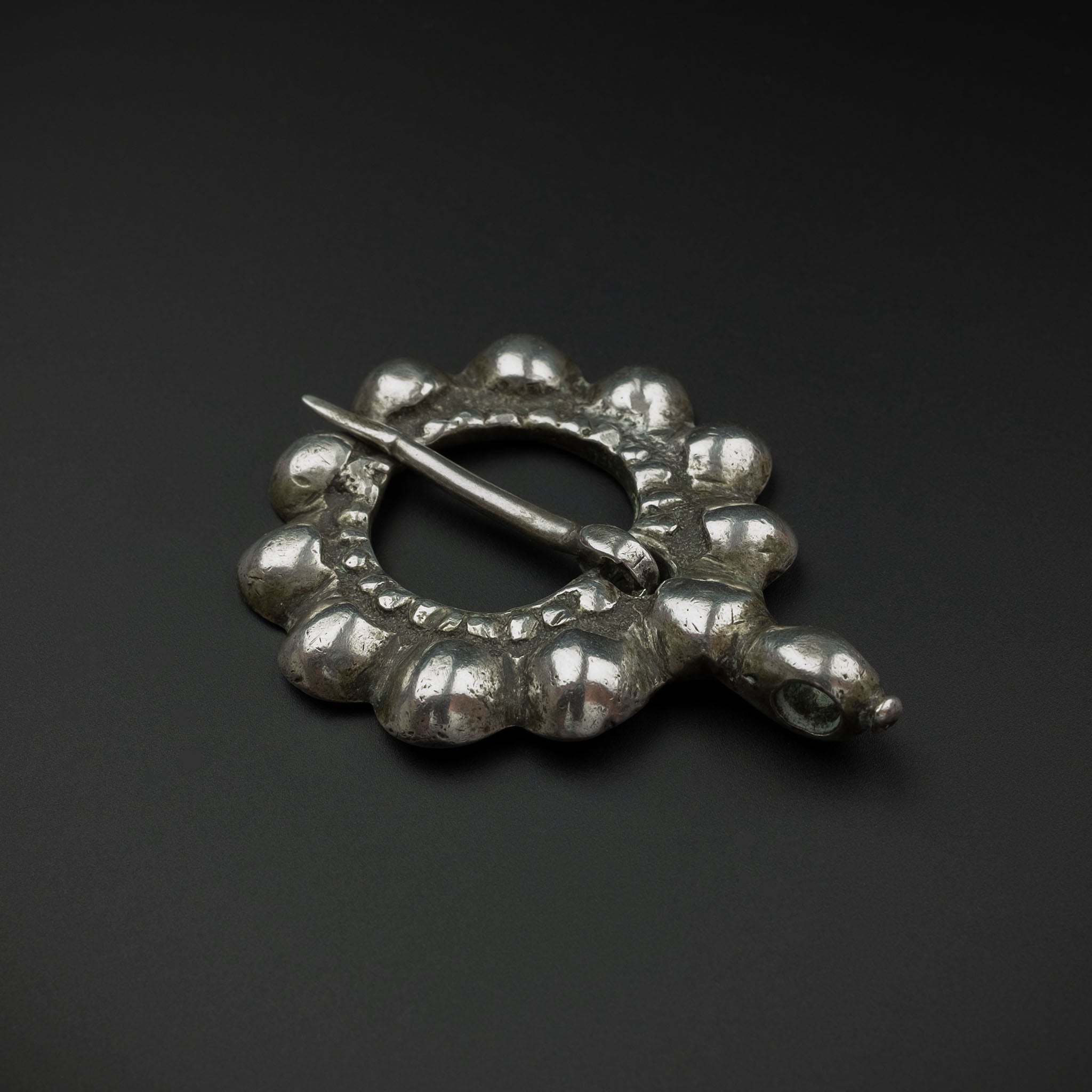 Vintage Silver Closed Ring Fibula, Tazzarine, Morocco