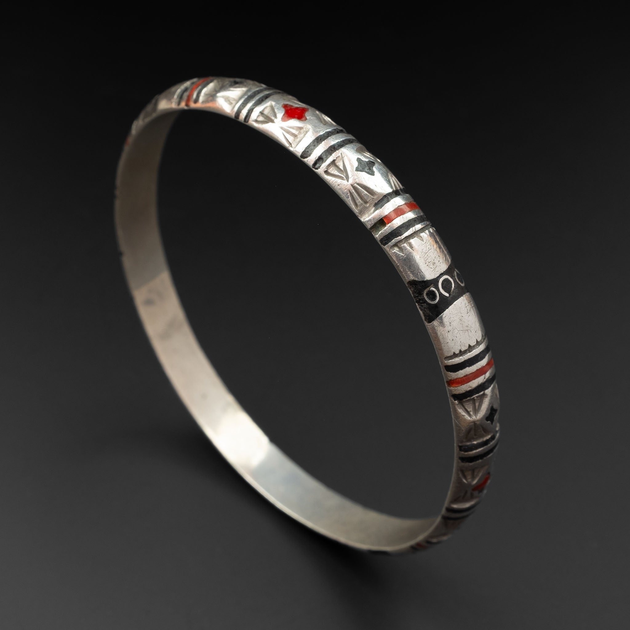 Saharawi Silver Bangle Bracelet, Guelmim, Morocco