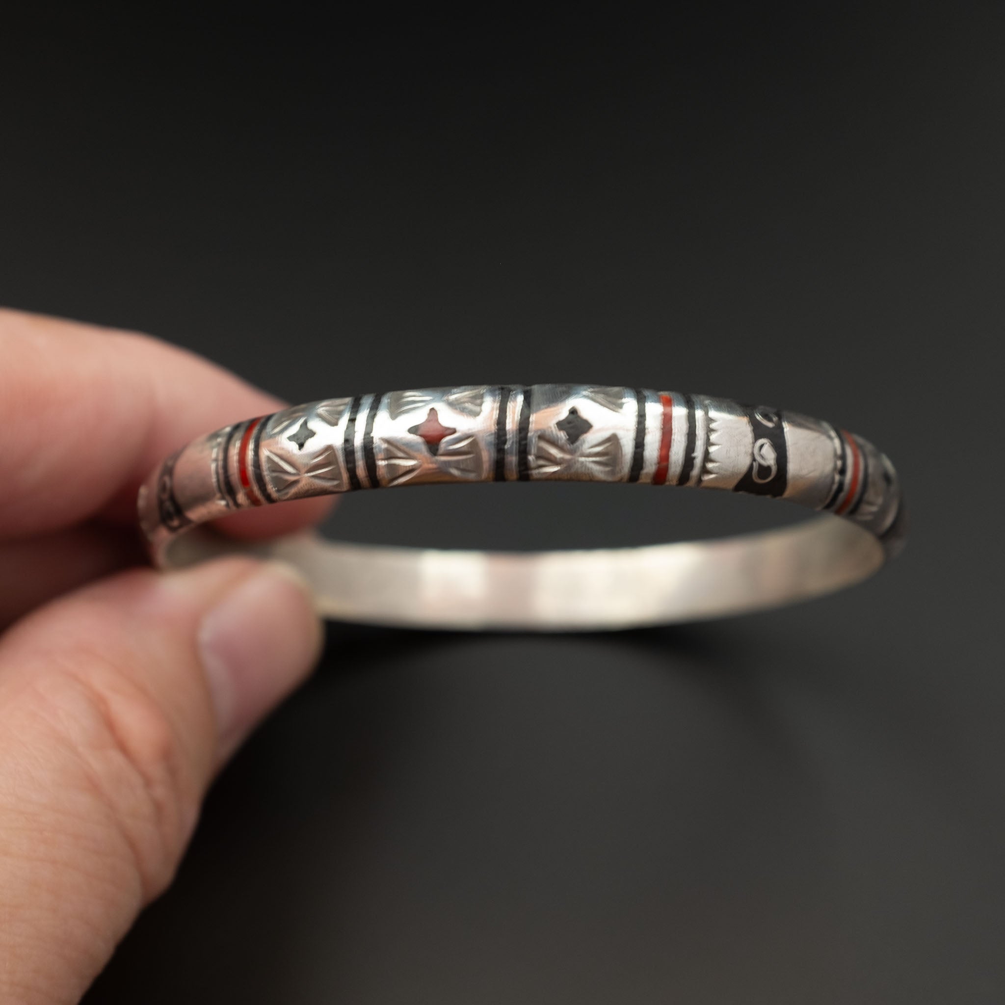 Saharawi Silver Bangle Bracelet, Guelmim, Morocco