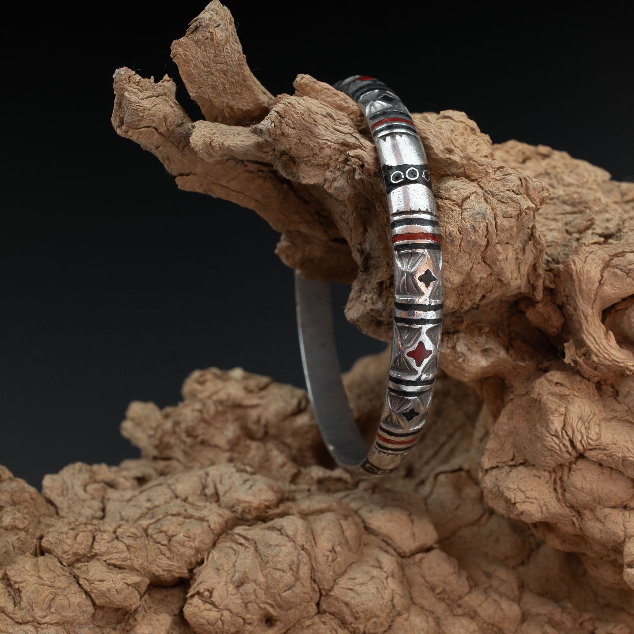 Saharawi Silver Bangle Bracelet, Guelmim, Morocco