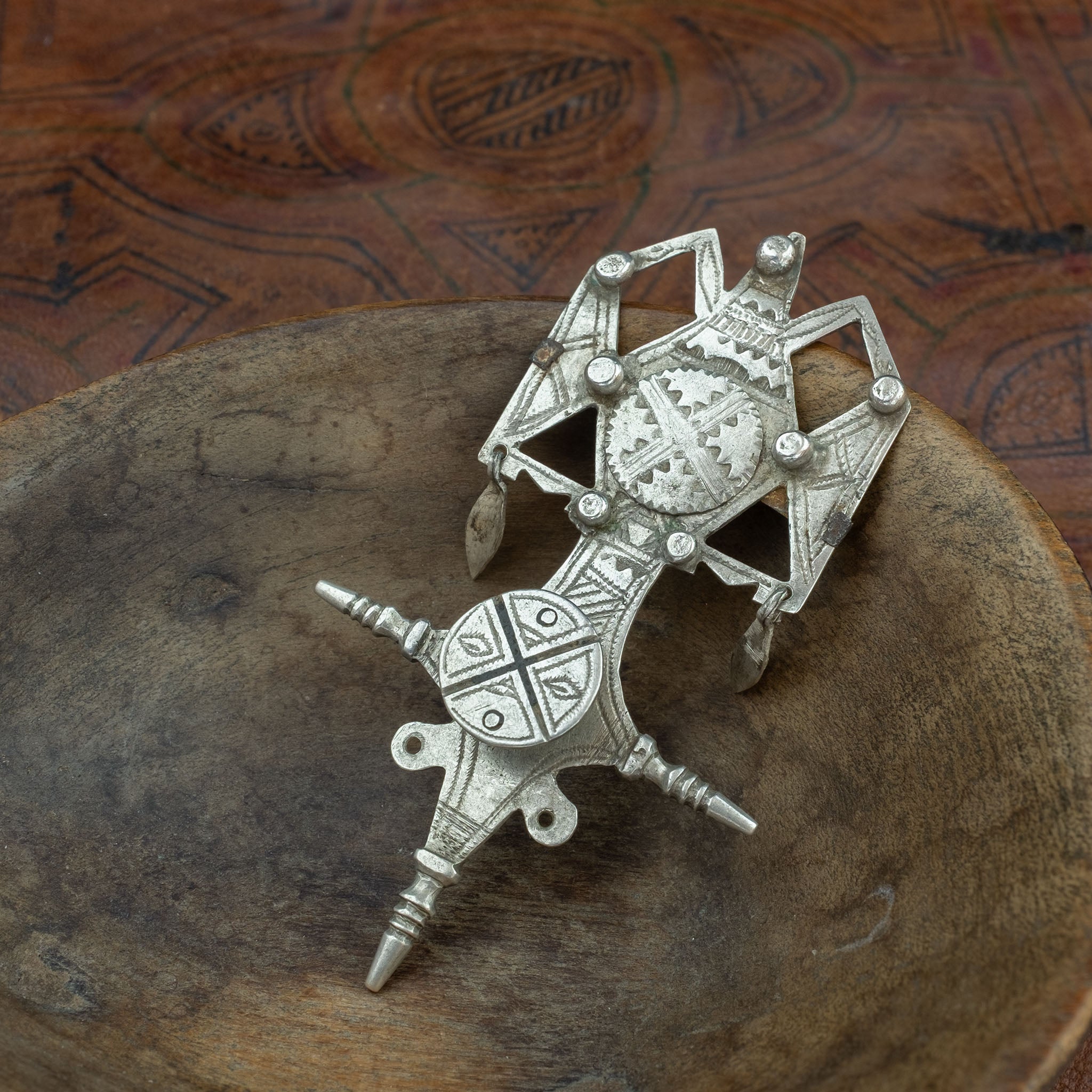 Old Silver Tuareg Cross Pendant, Niger