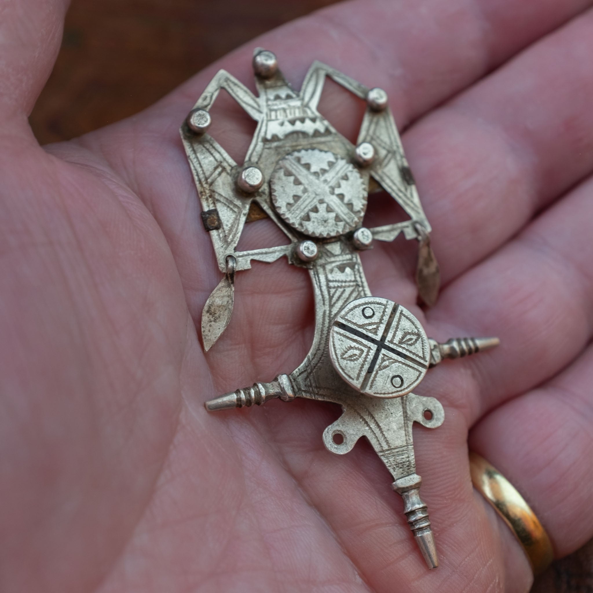 Old Silver Tuareg Cross Pendant, Niger