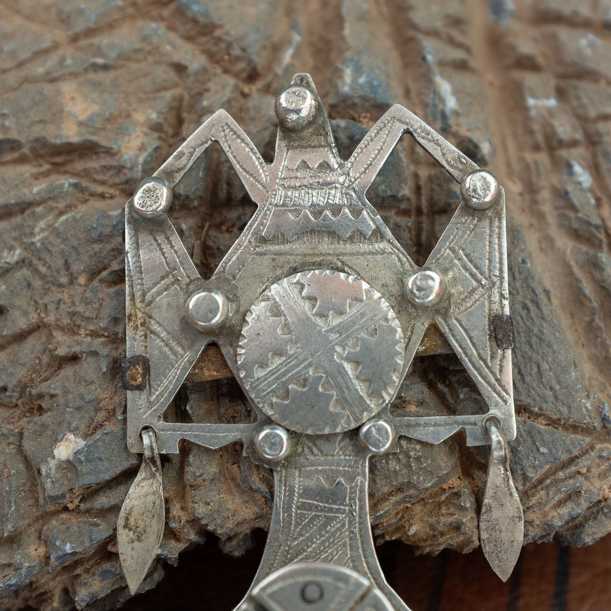 Old Silver Tuareg Cross Pendant, Niger