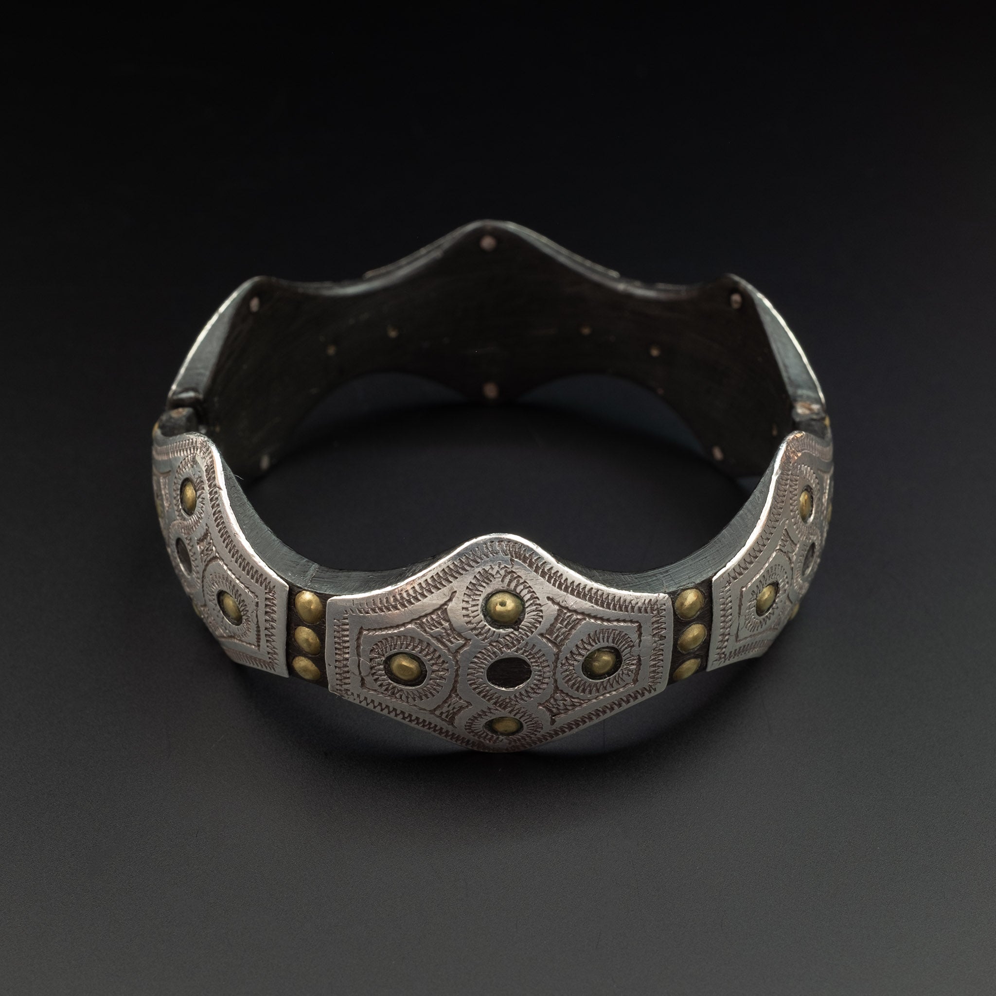 Stylish Tuareg Silver & Ebony Bracelet, Niger