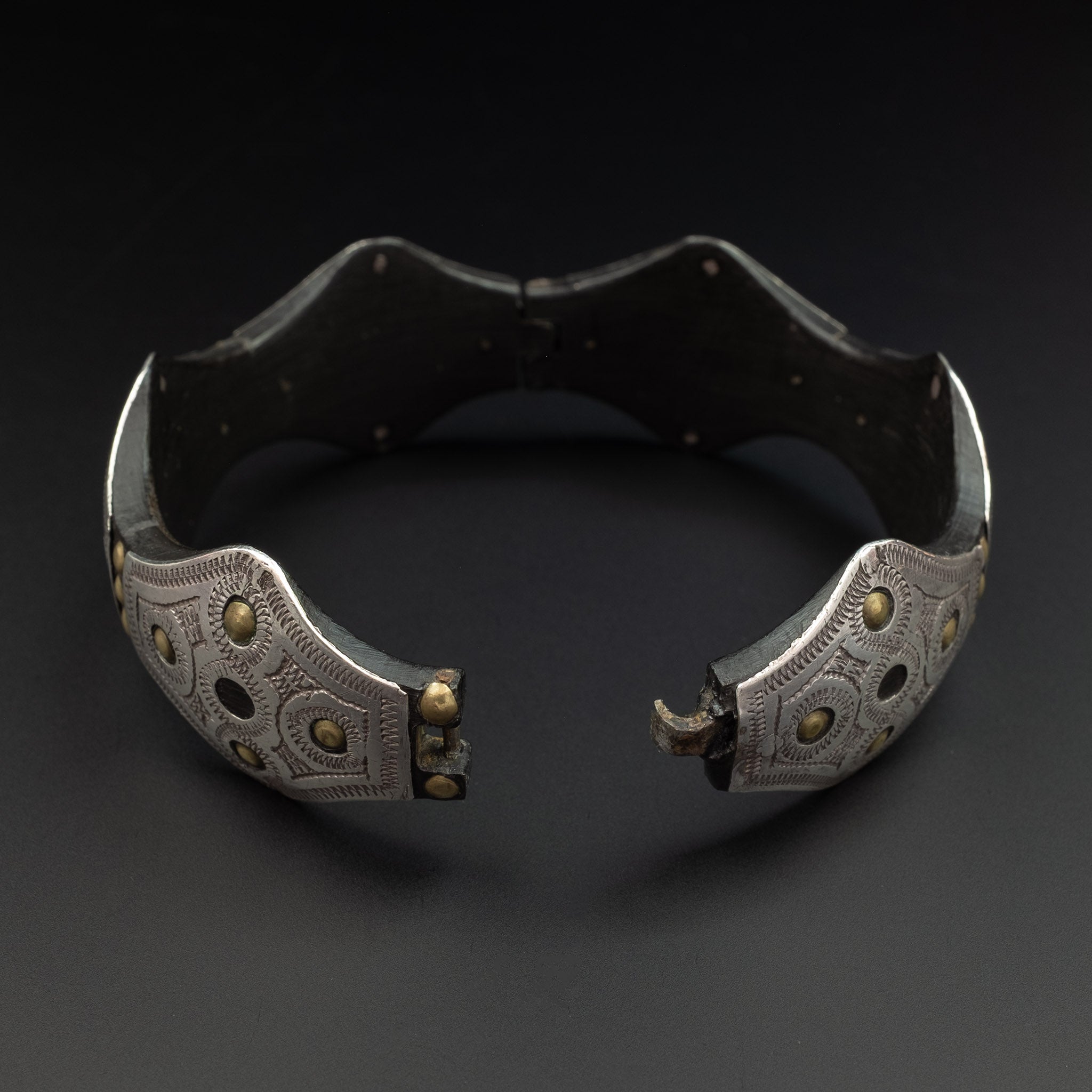 Stylish Tuareg Silver & Ebony Bracelet, Niger