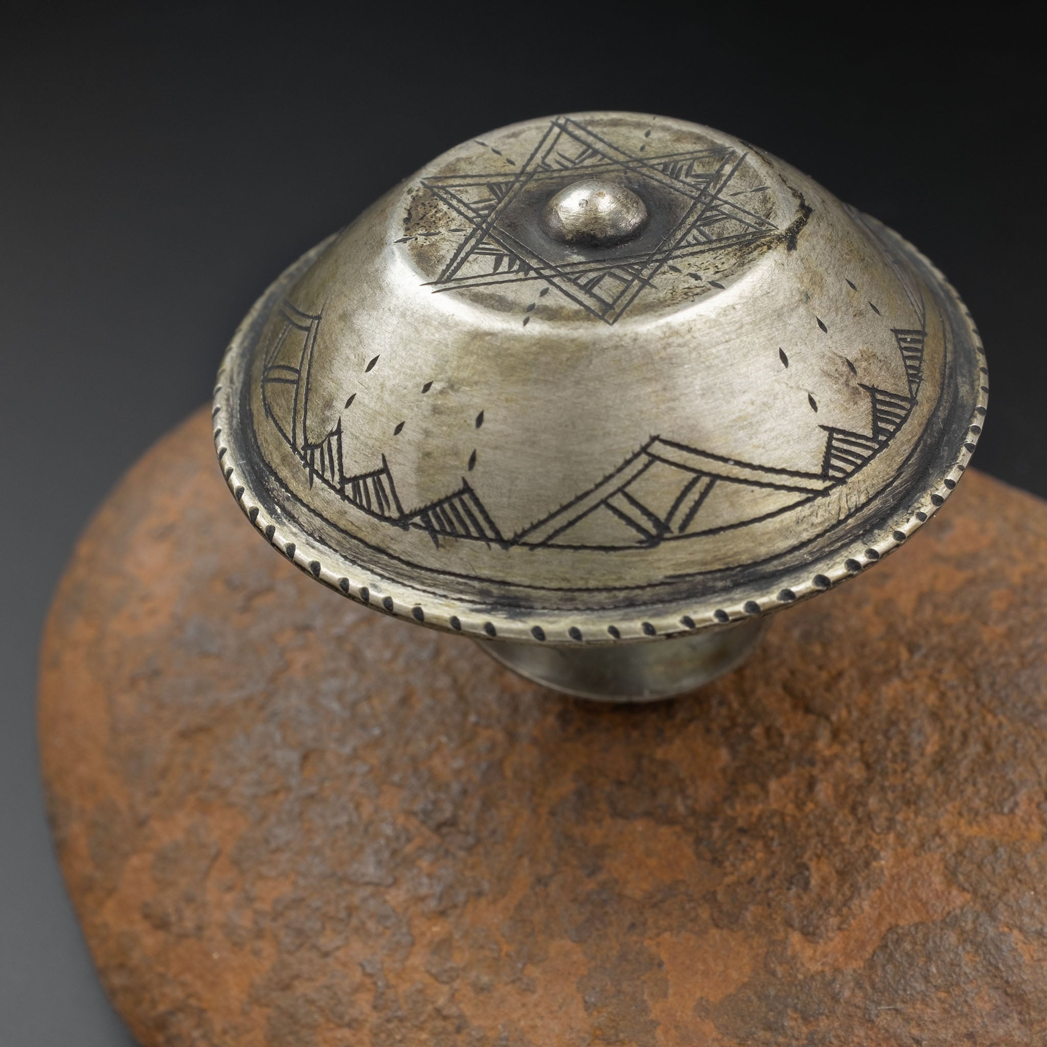 Vintage Silver Tuareg ‘Tellit’ Moon Ring , North Africa