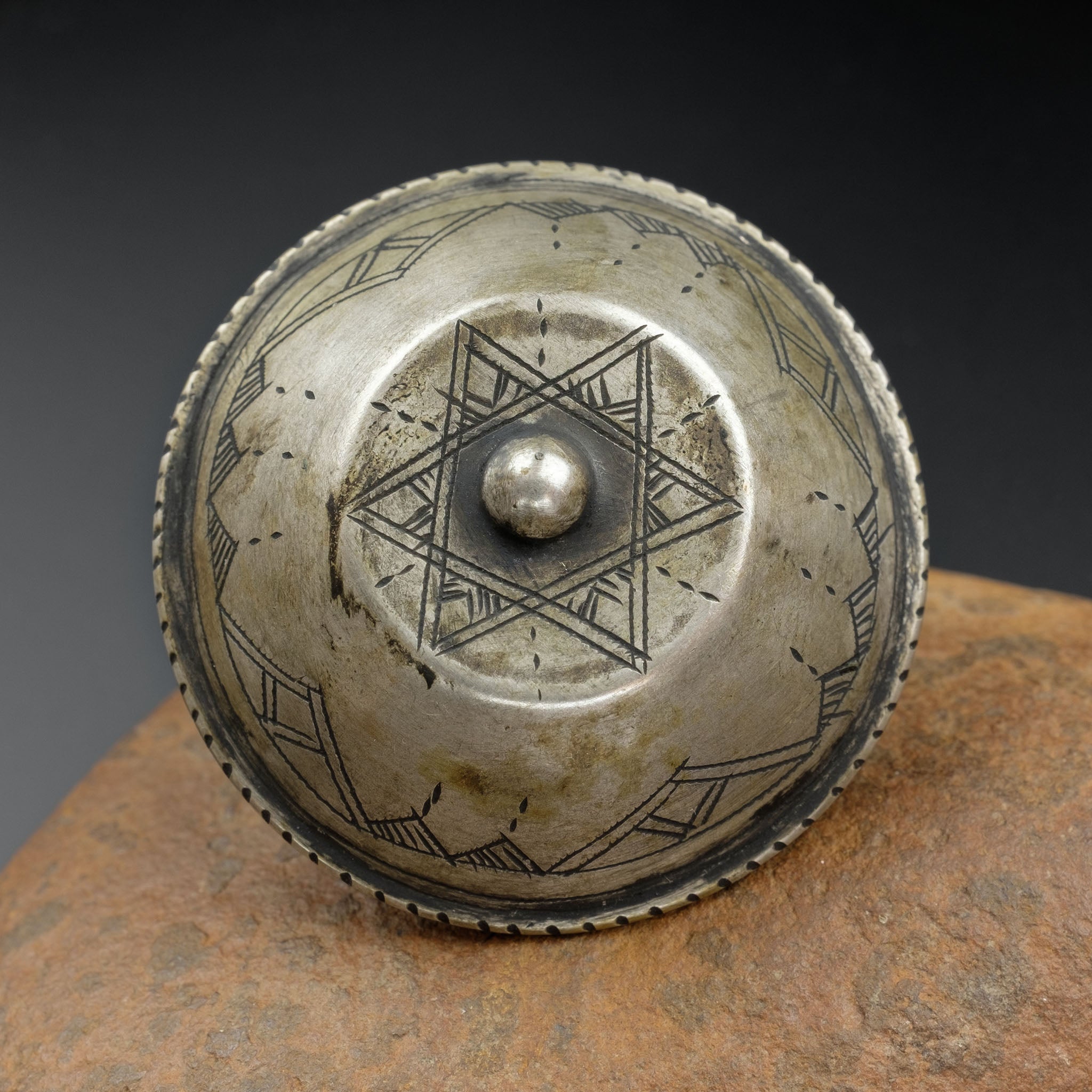 Vintage Silver Tuareg ‘Tellit’ Moon Ring , North Africa