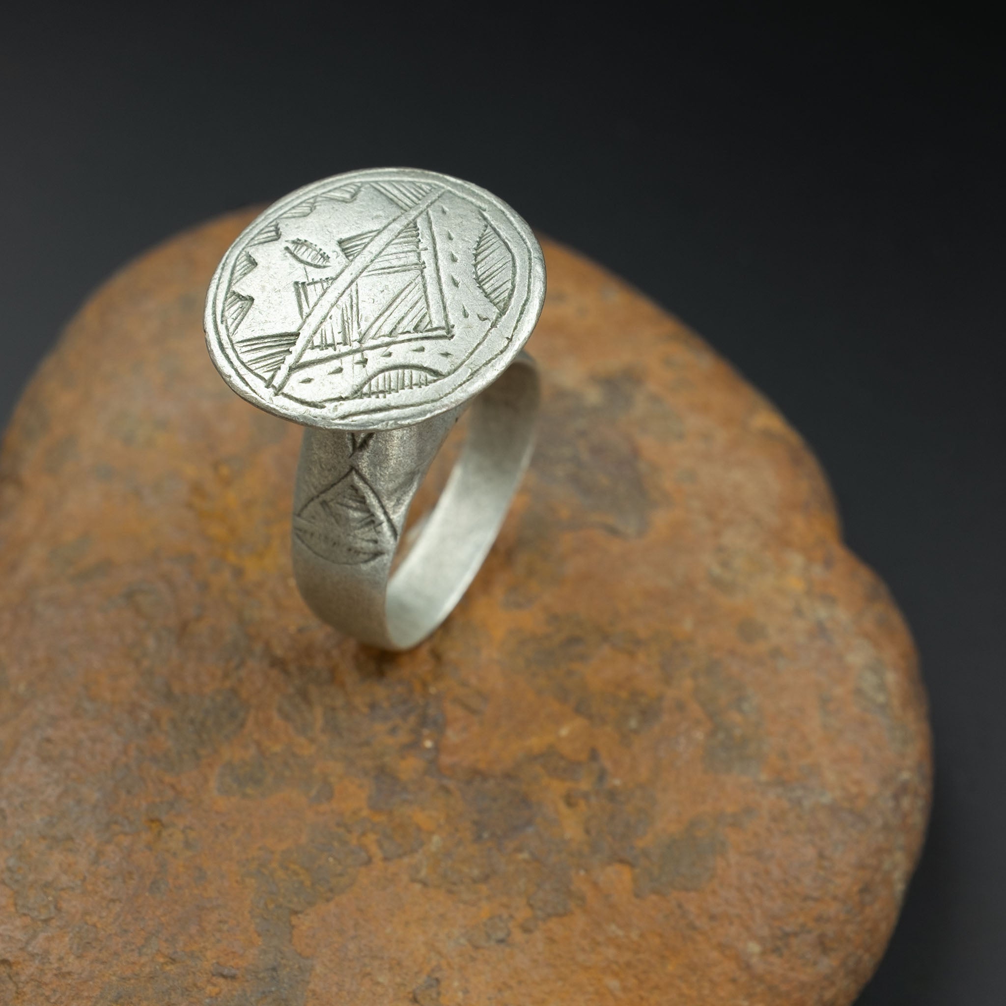 Vintage Silver Tuareg Ring, Mali - Main Image