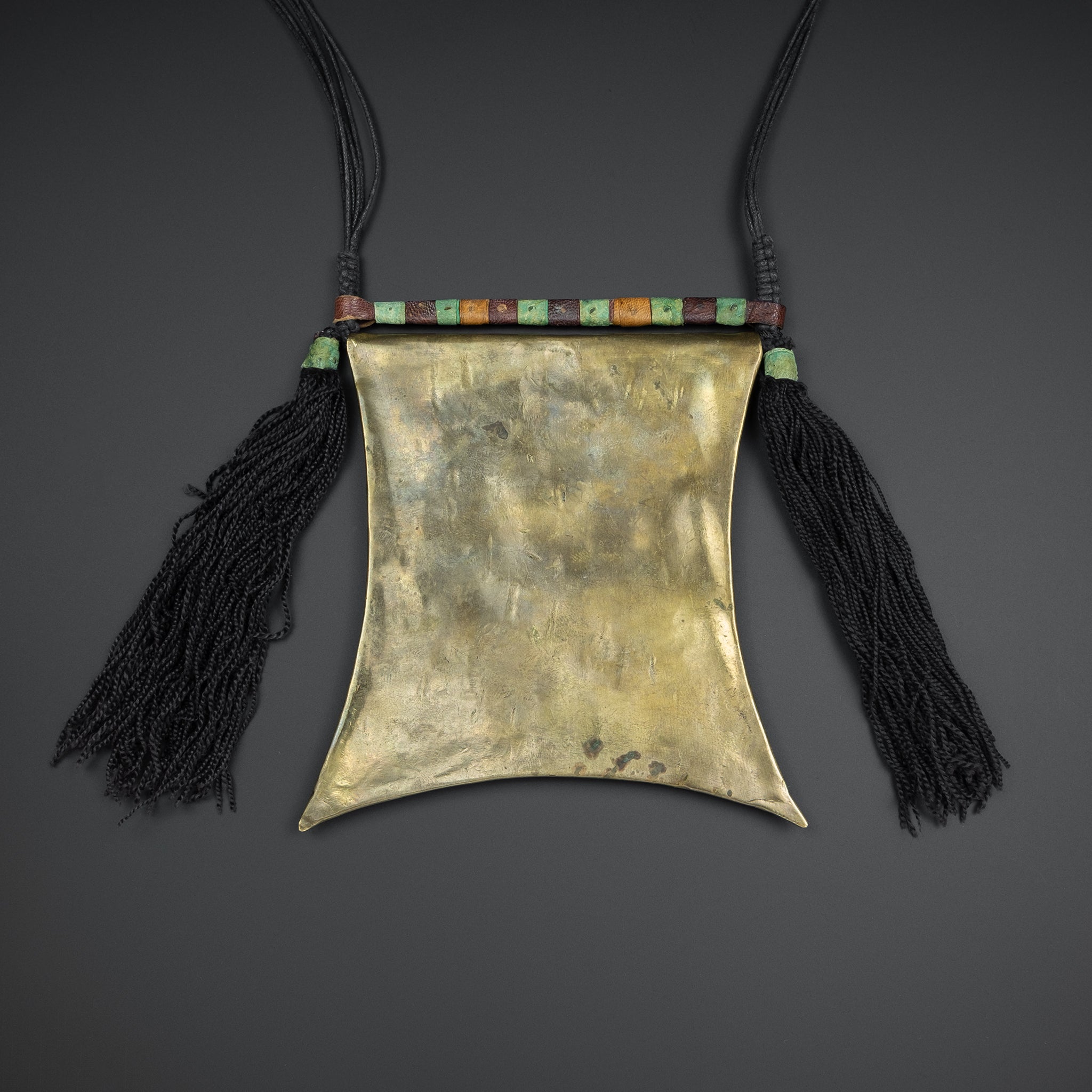Vintage Brass, Silver and Copper Tuareg Tcherot Amulet – Large