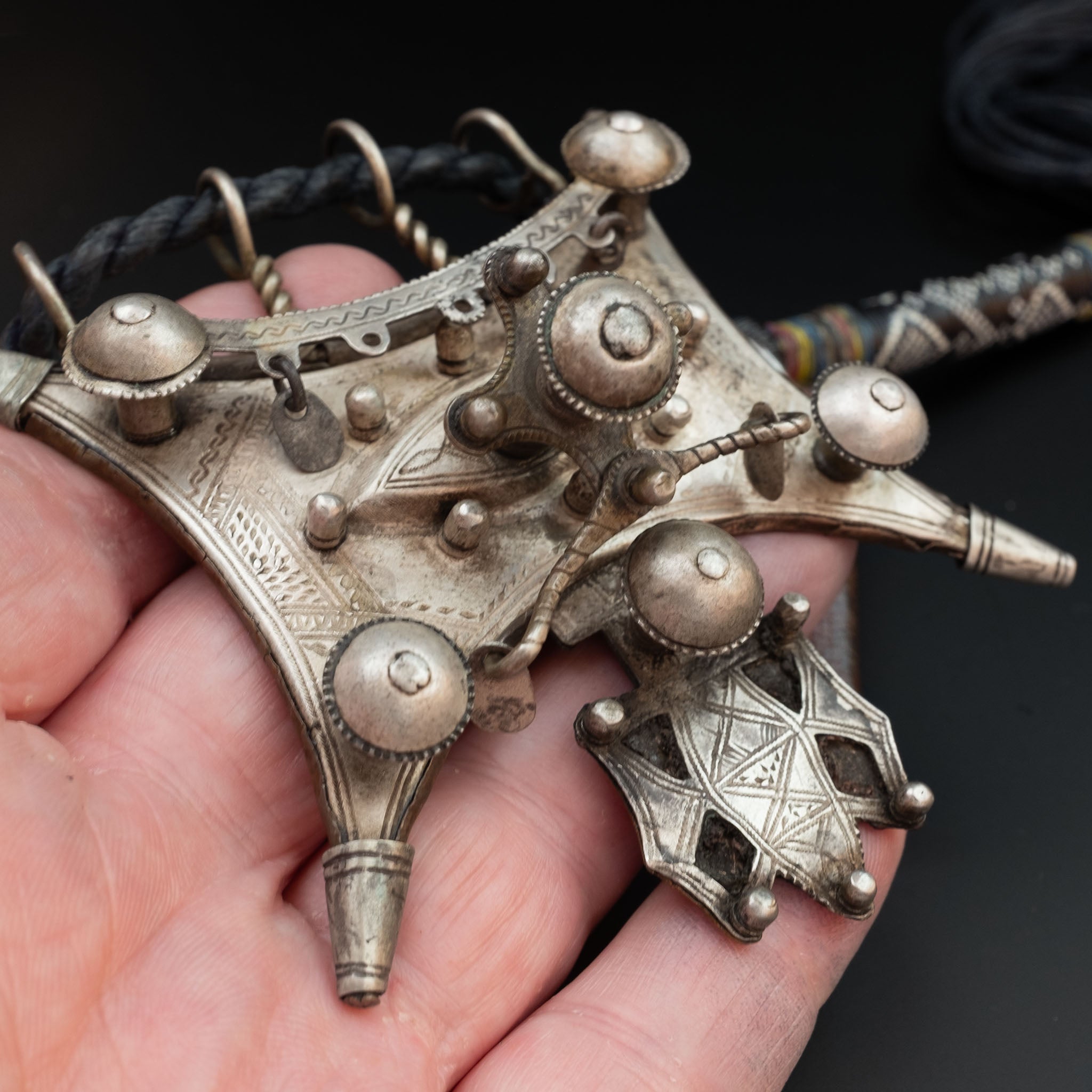 Old Tuareg Tcherot Amulet Necklace