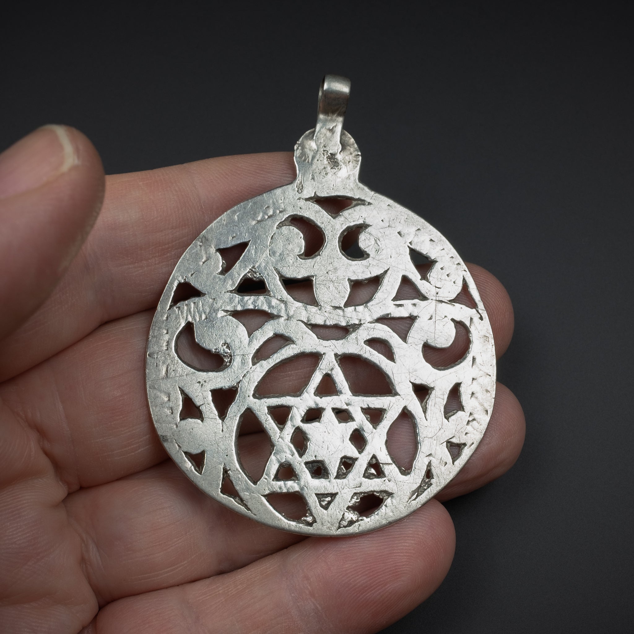 Old Tunisian Silver Amulet Pendant