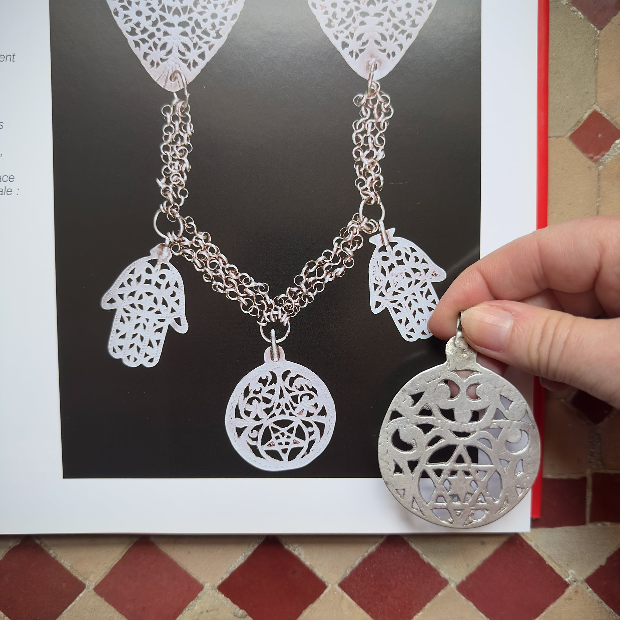 Old Tunisian Silver Amulet Pendant