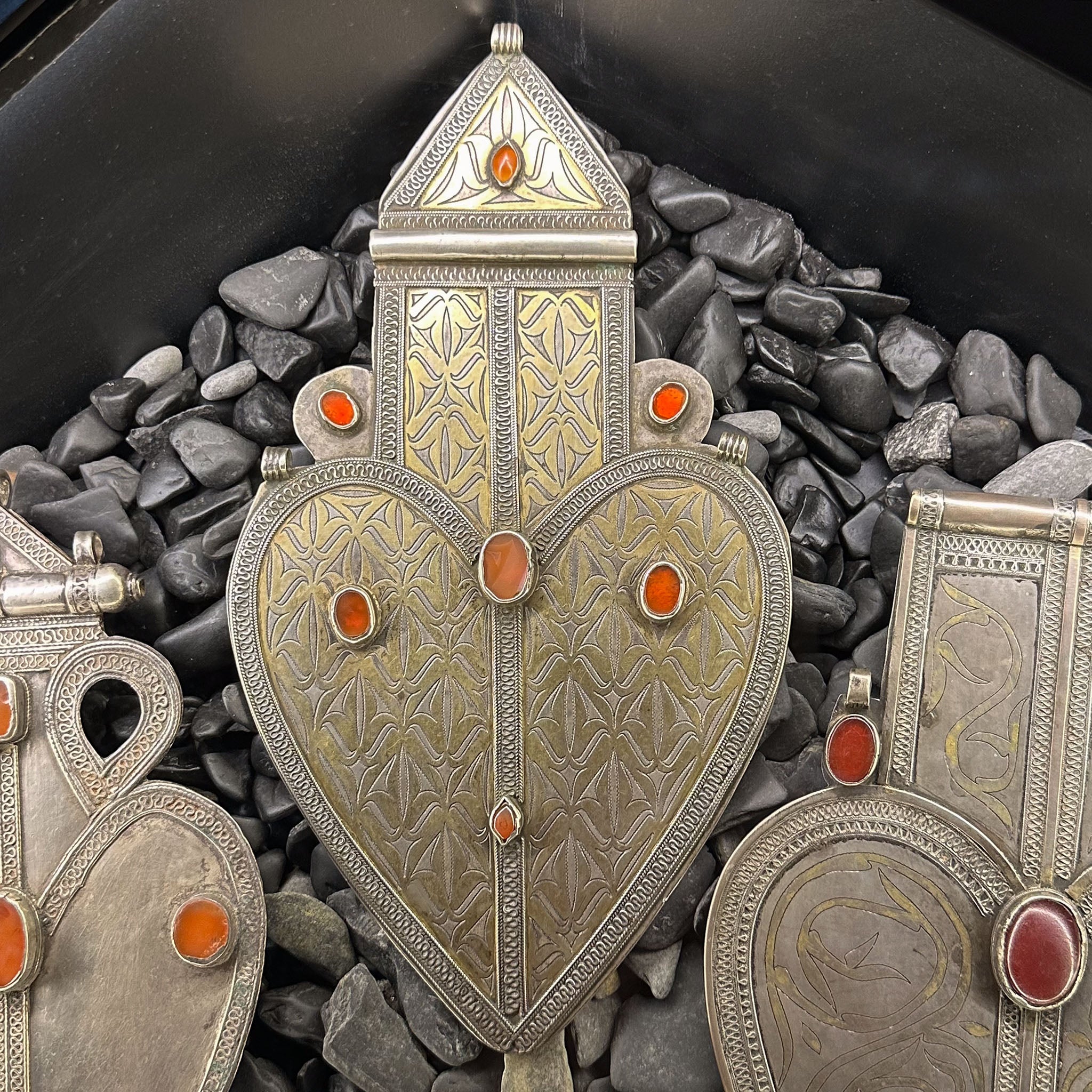 Huge Antique Turkmen Asyk Pendant, Tekke Jewellery, Turkoman Jewelry