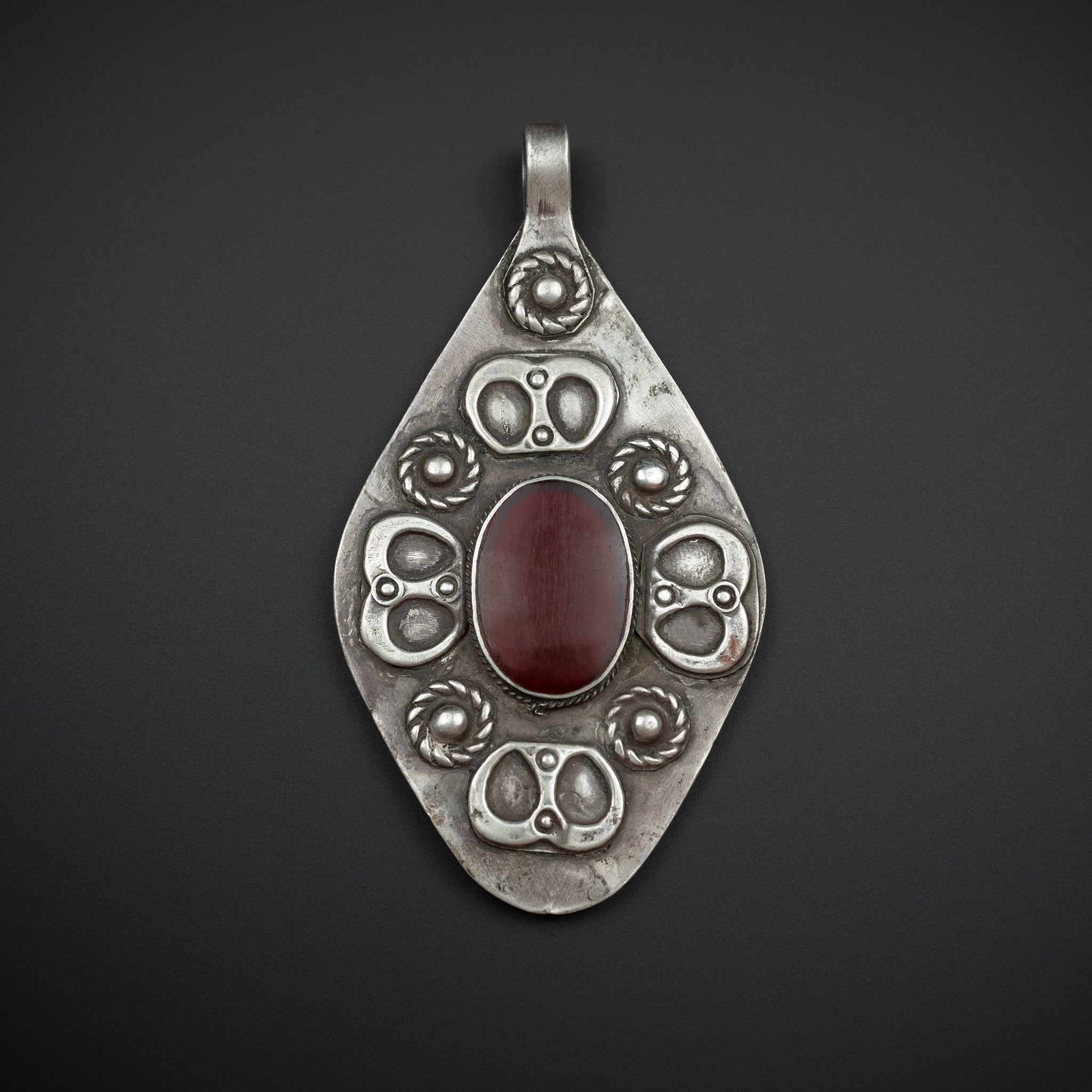 Old Silver Turkmen Yomud Pendant, Central Asia