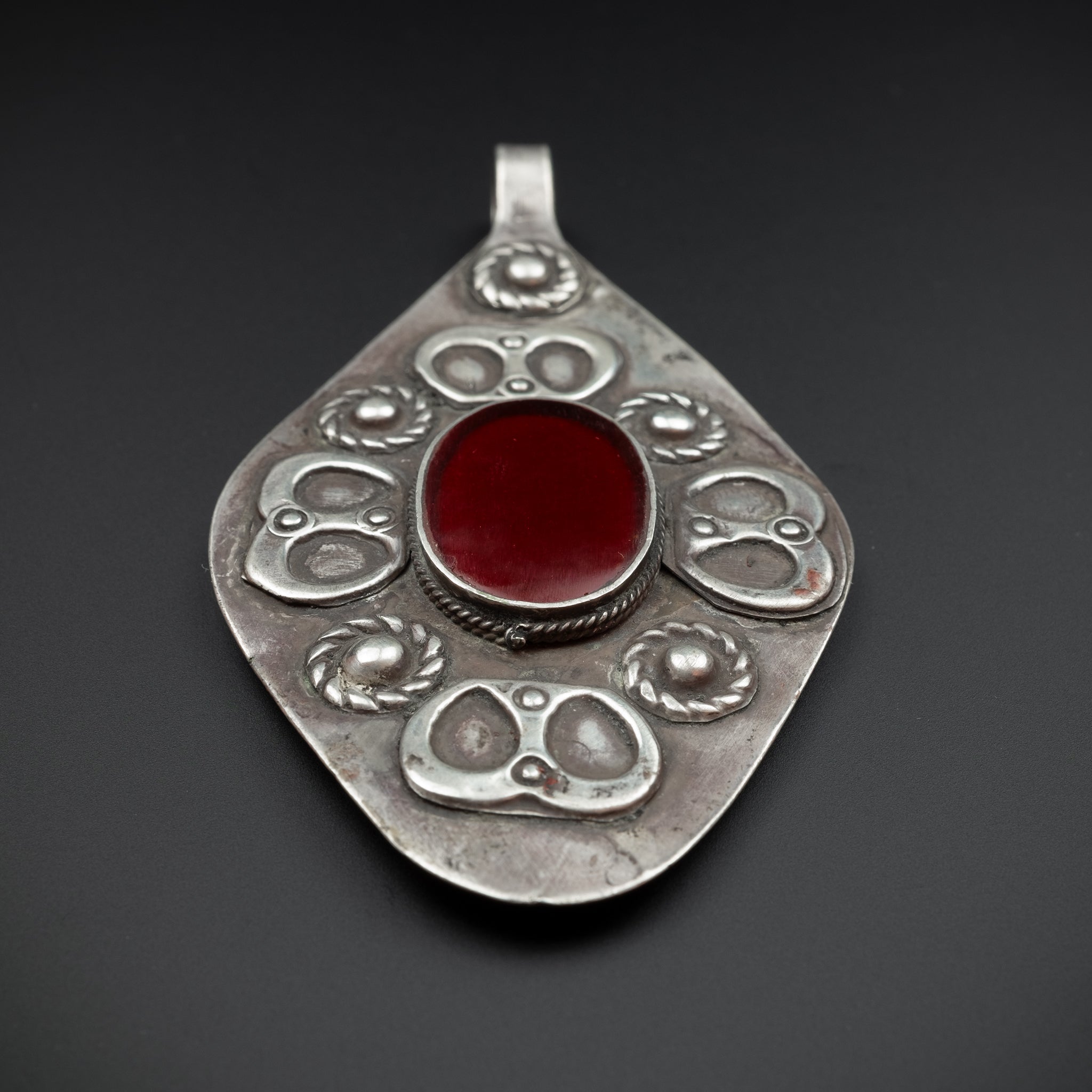 Old Silver Turkmen Yomud Pendant, Central Asia