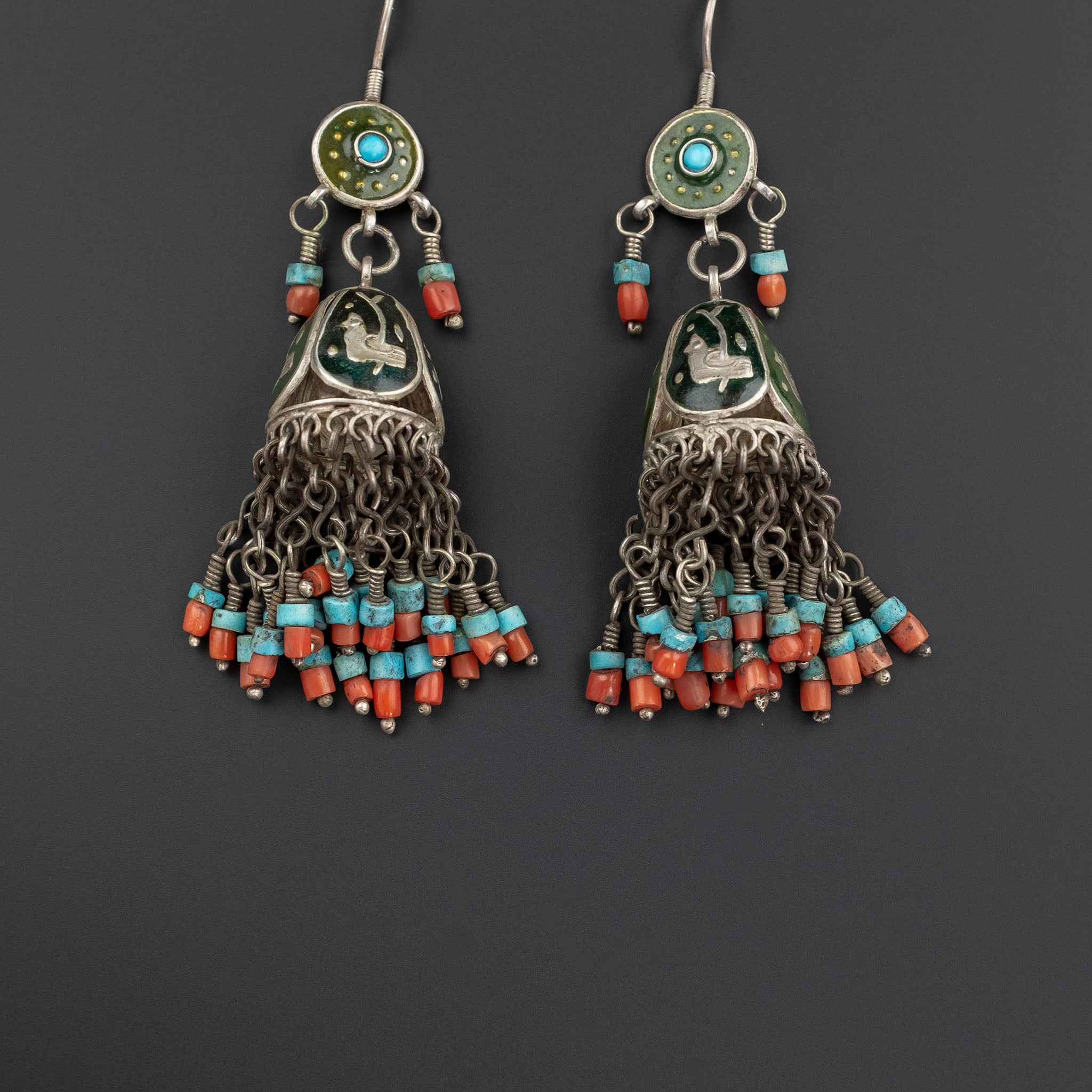 Vintage Silver Uzbek Earrings