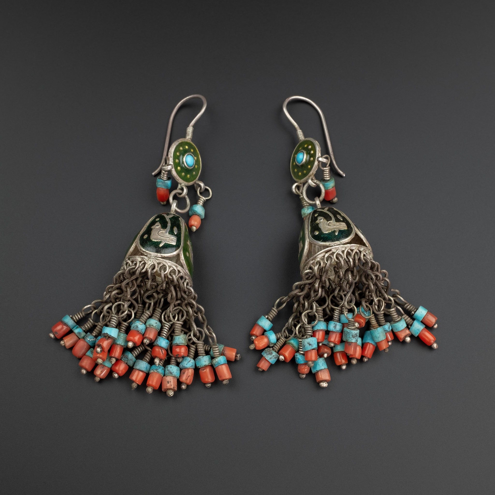 Vintage Silver Uzbek Earrings