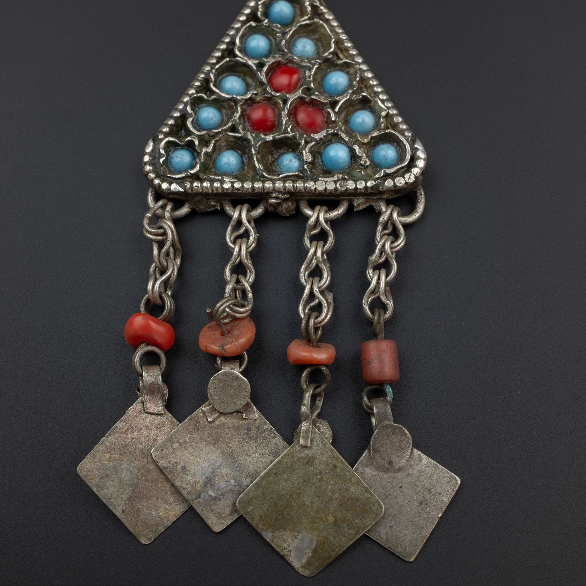 Silver Uzbek Earrings, Central Asia