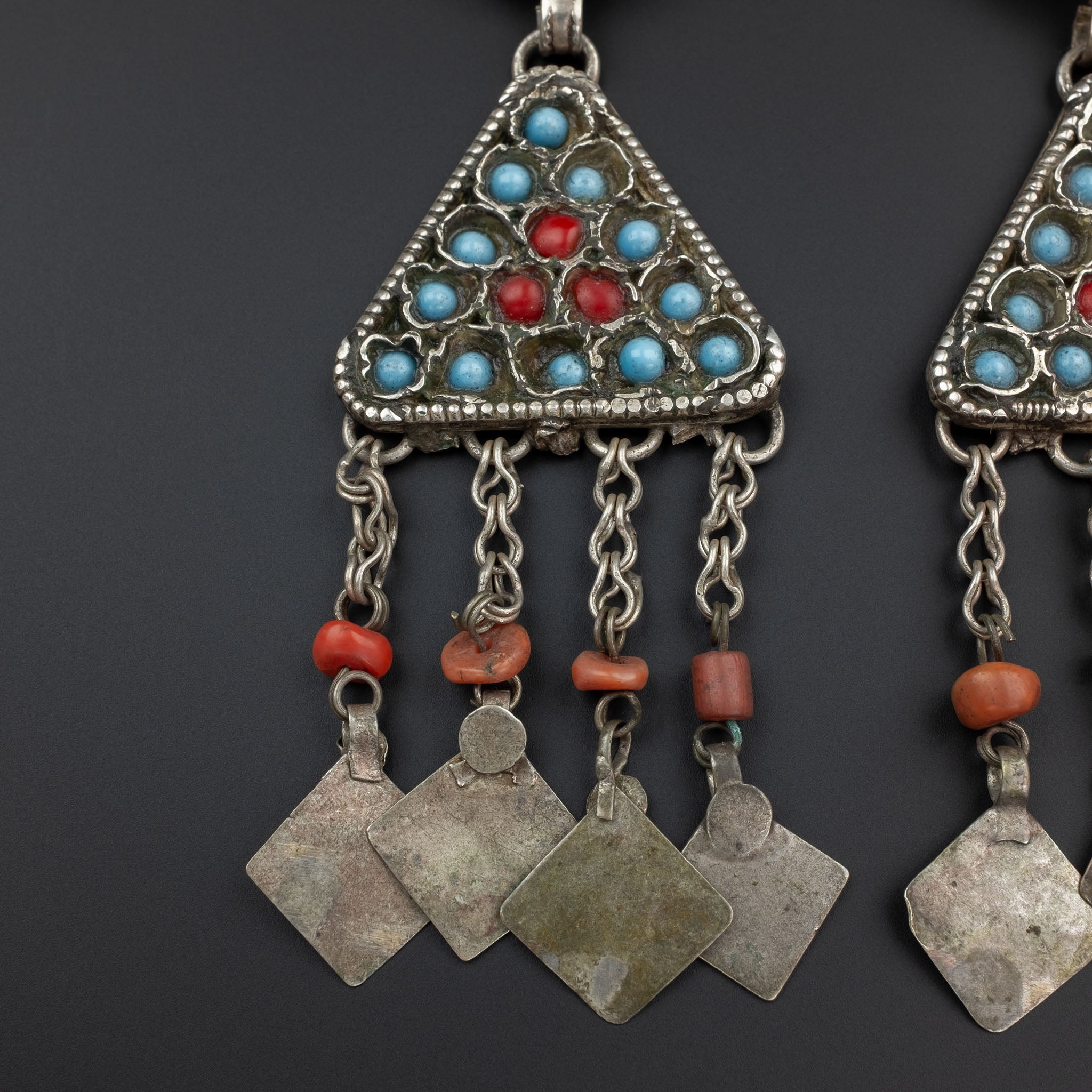 Silver Uzbek Earrings, Central Asia