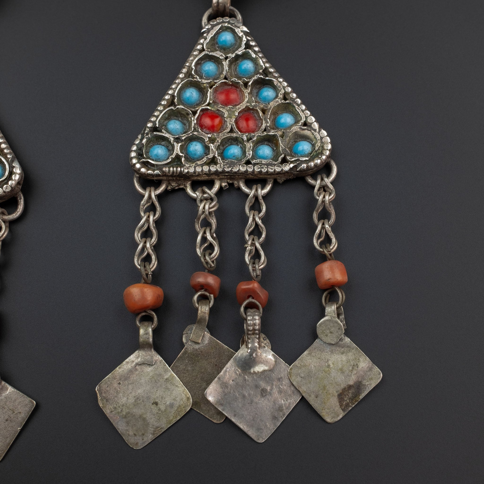 Silver Uzbek Earrings, Central Asia