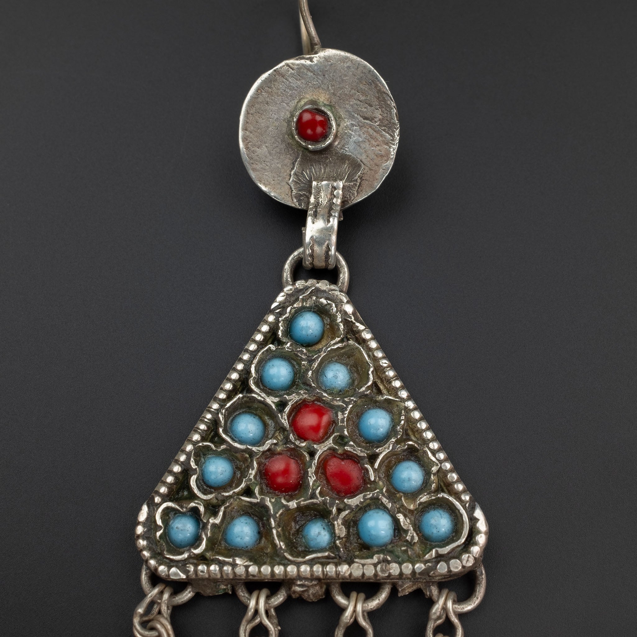 Silver Uzbek Earrings, Central Asia
