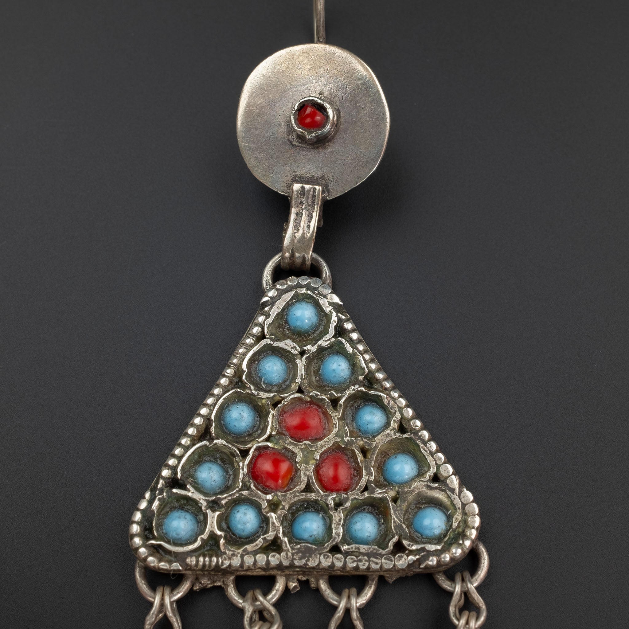 Silver Uzbek Earrings, Central Asia