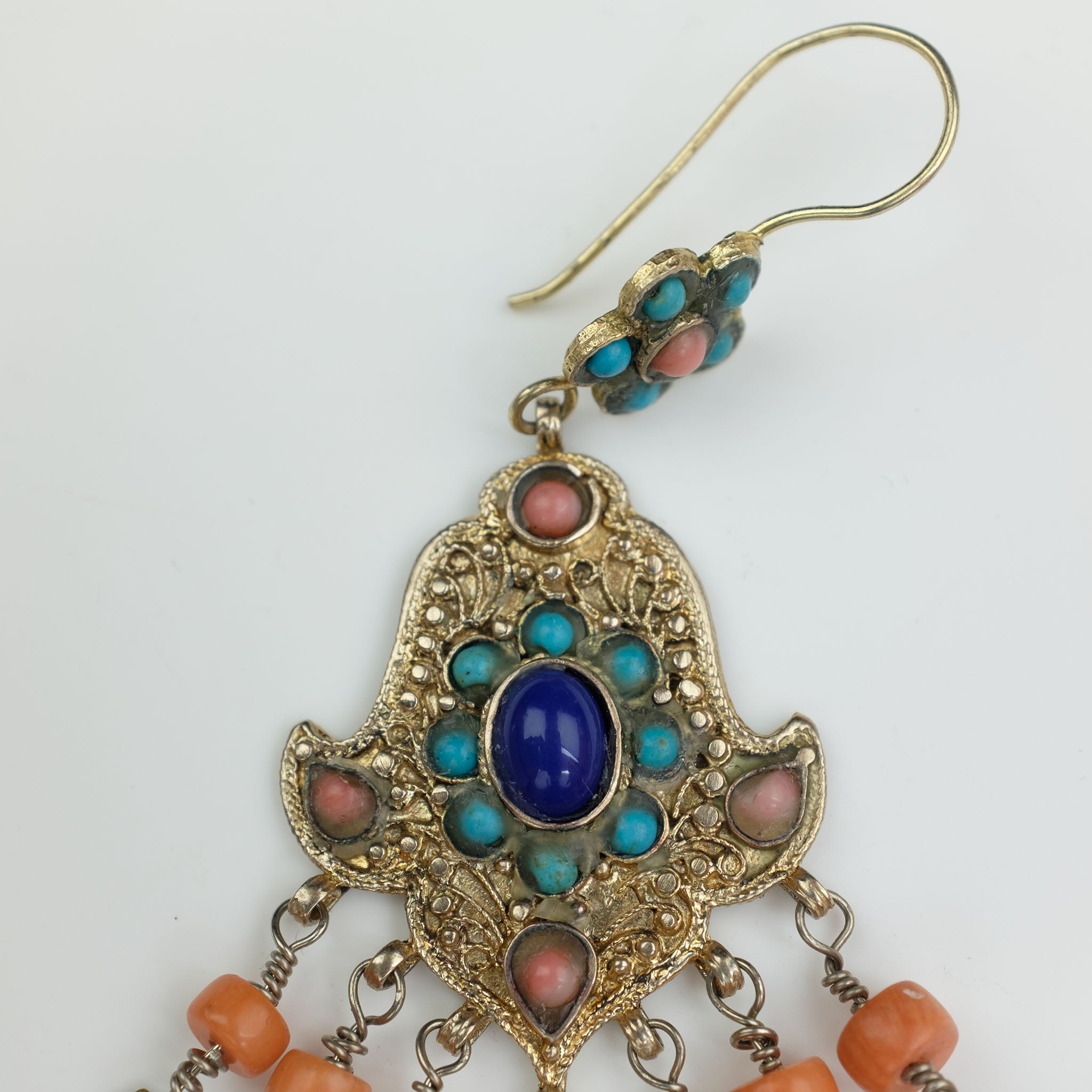 Gilded Silver Earrings, Uzbekistan