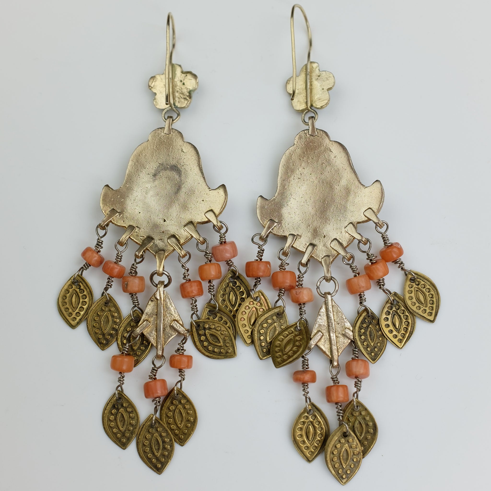 Gilded Silver Earrings, Uzbekistan