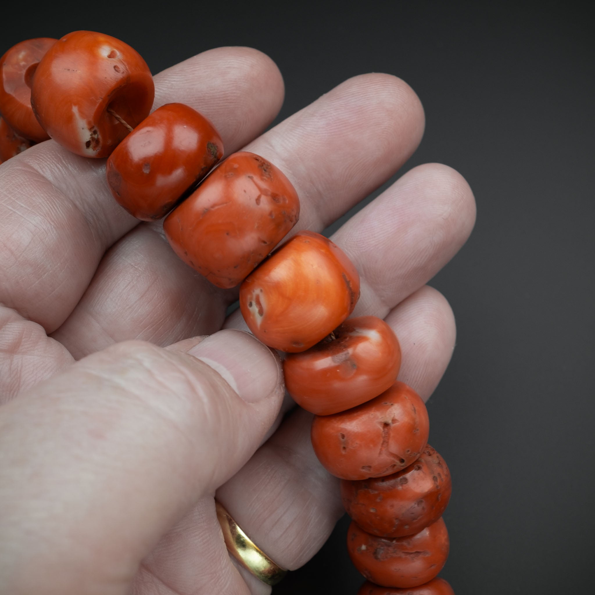 Huge Old Yemen Coral Beads