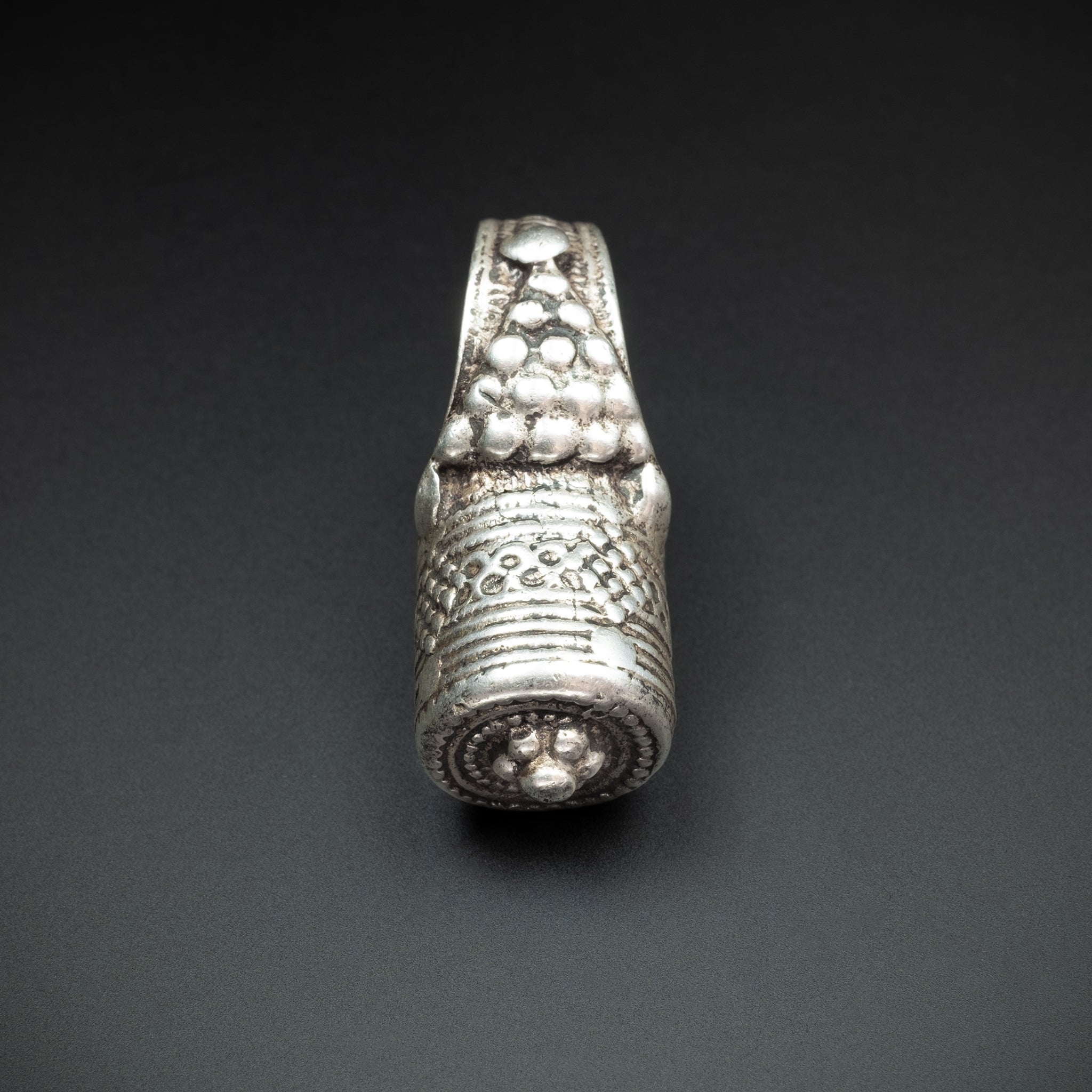 Old 1930s Silver Tower Ring, Yemen