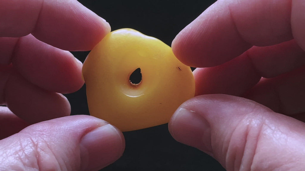 Genuine Antique Baltic Amber Bead | Vintage Ethnic Jewellery